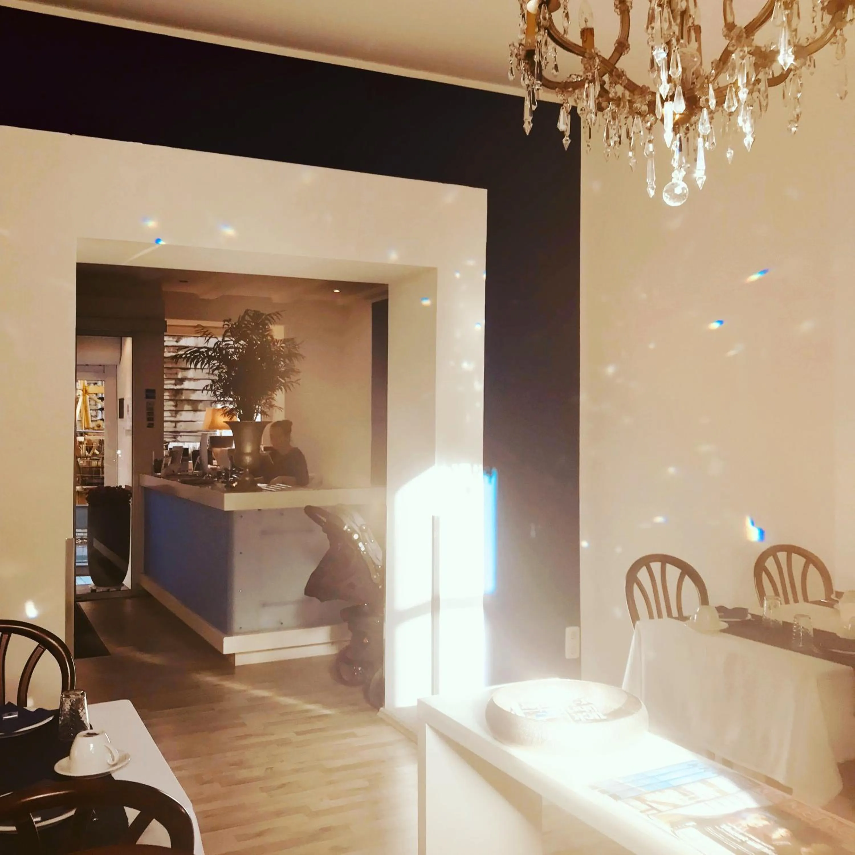 Communal lounge/ TV room in bensons hotel