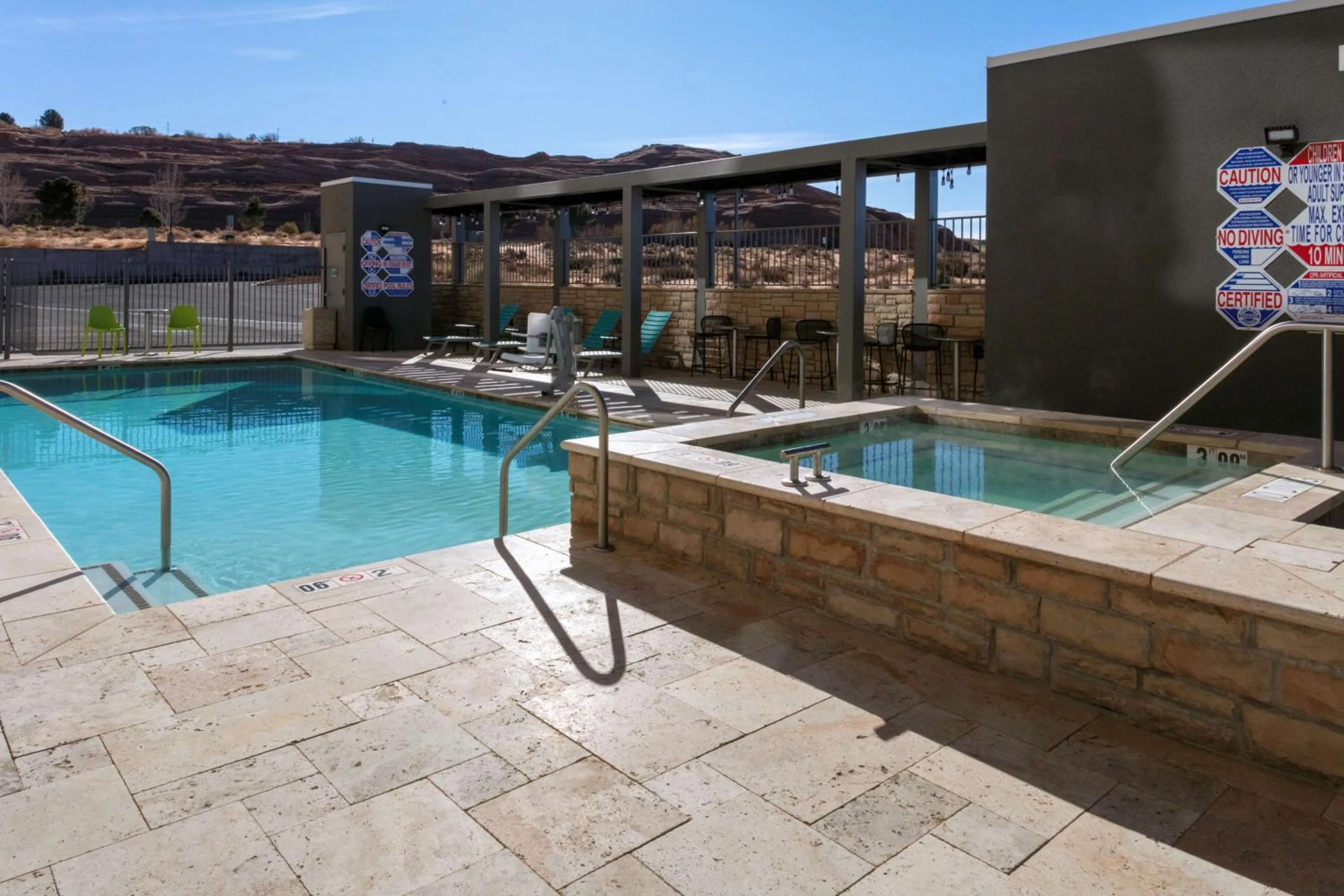 Pool view in Home2 Suites By Hilton Page Lake Powell