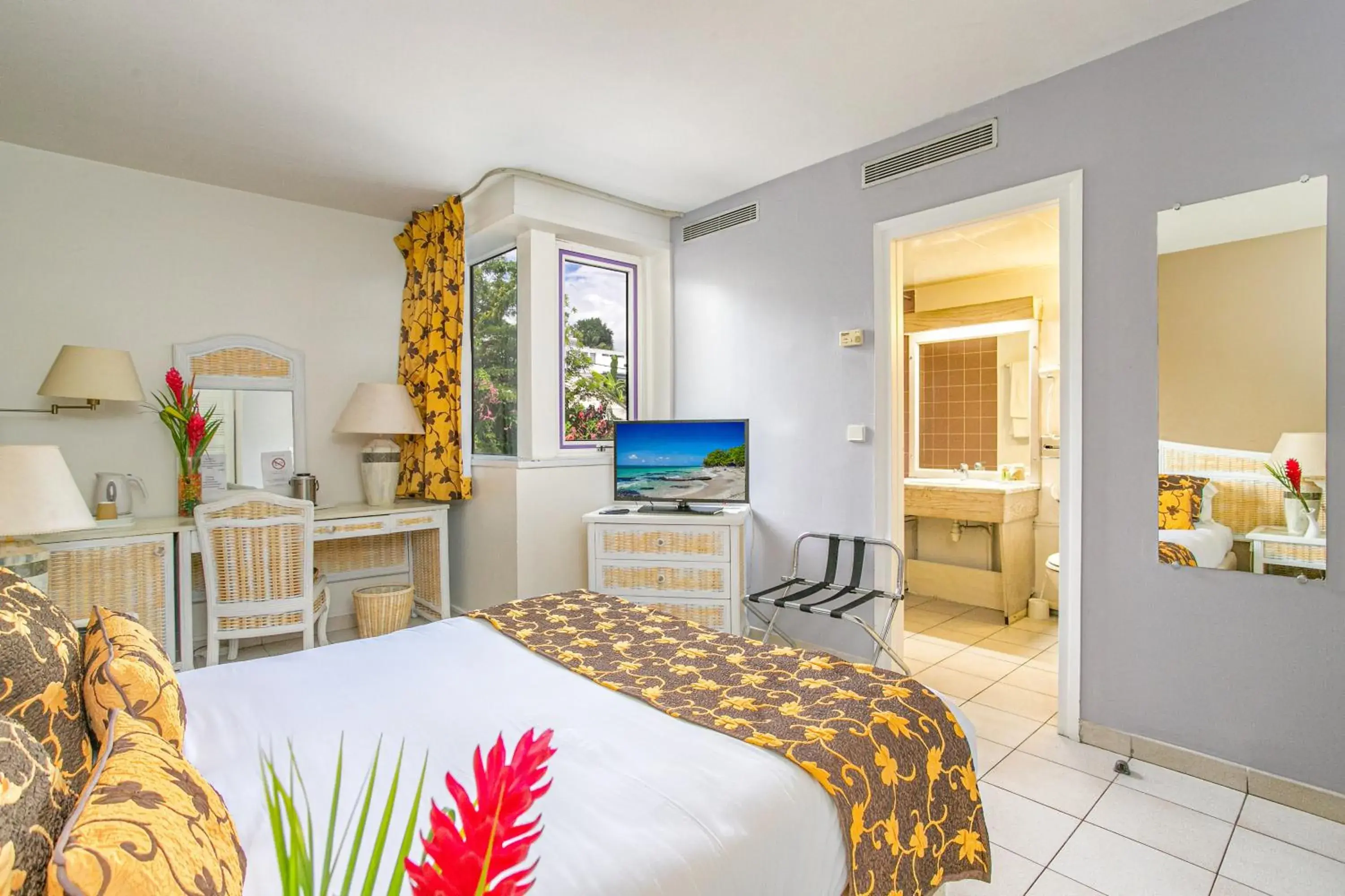 Bed in Karibea Squash Hôtel Bed in Karibea Squash Hôtel