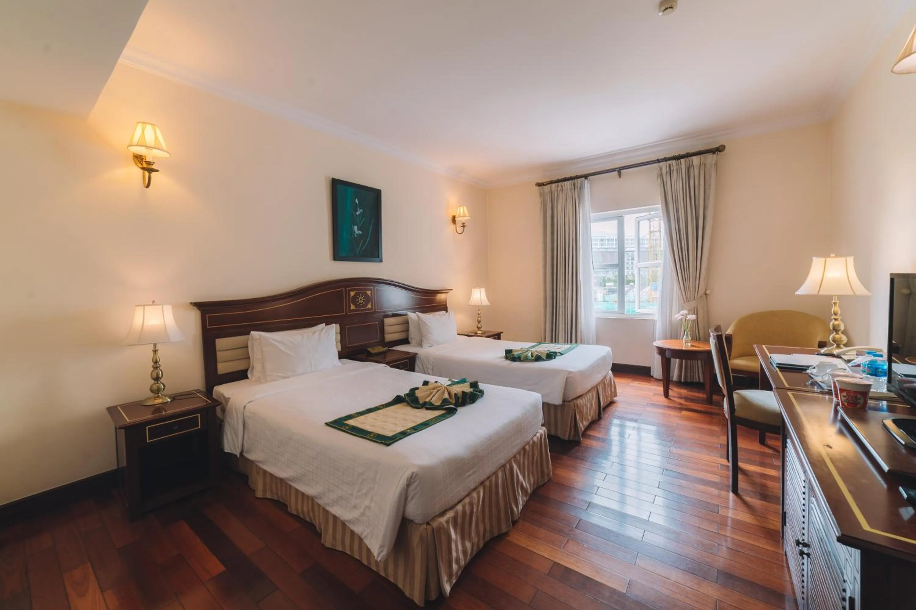 Living room, Bed in Saigon Dalat Hotel