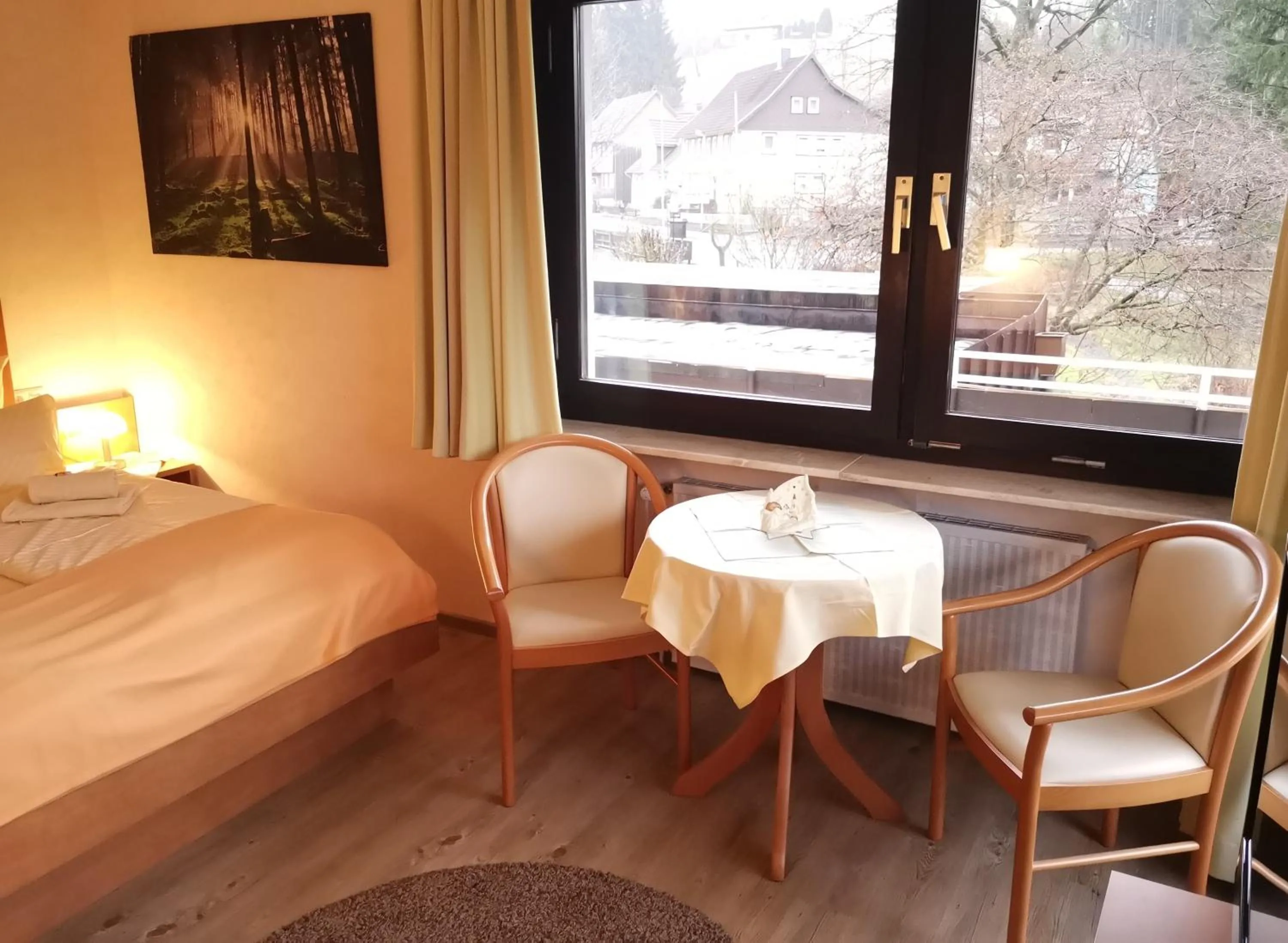 View (from property/room), Bed in Hotel zur Schmiede