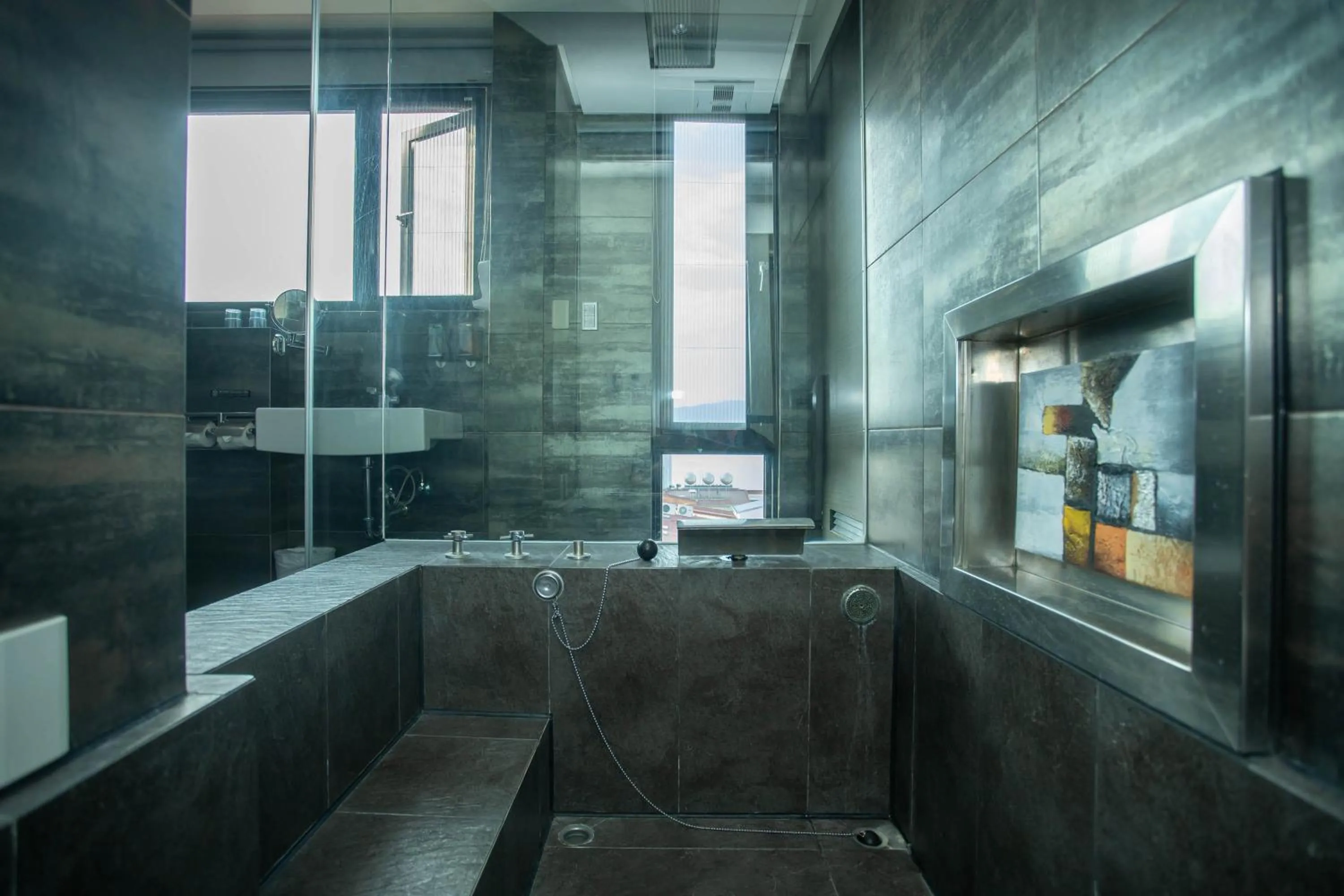 Shower in 日月潭天月水色民宿 (老街-停車-度假）skylight bnb