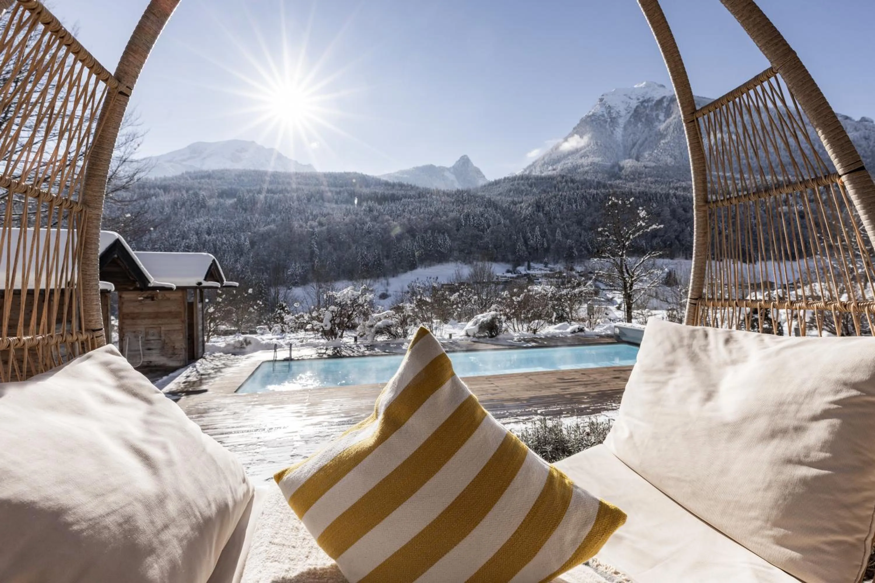 Swimming pool in Berghotel Rehlegg