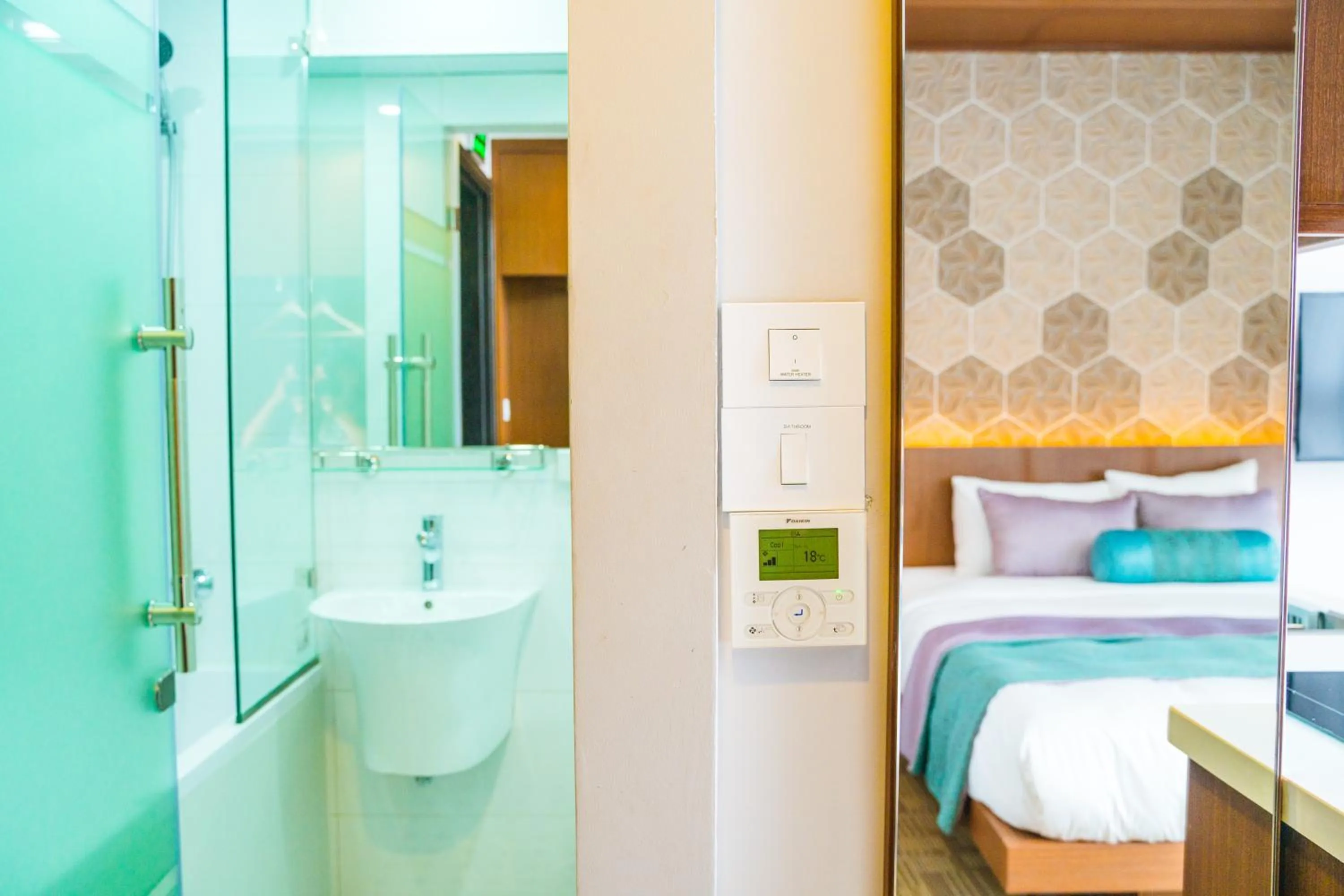 Bathroom, Bed in HANA Stay