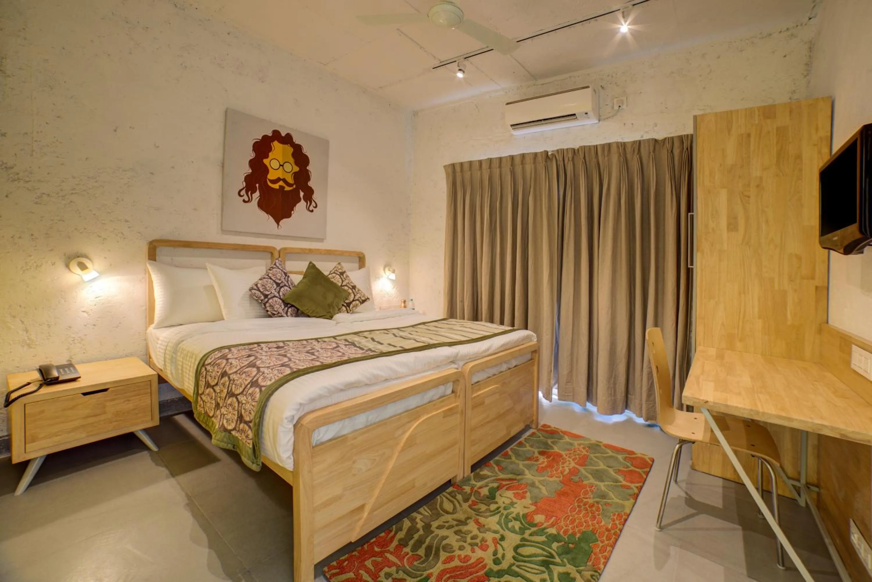 Bedroom, Bed in Bedzzz Rishikesh by Leisure Hotels