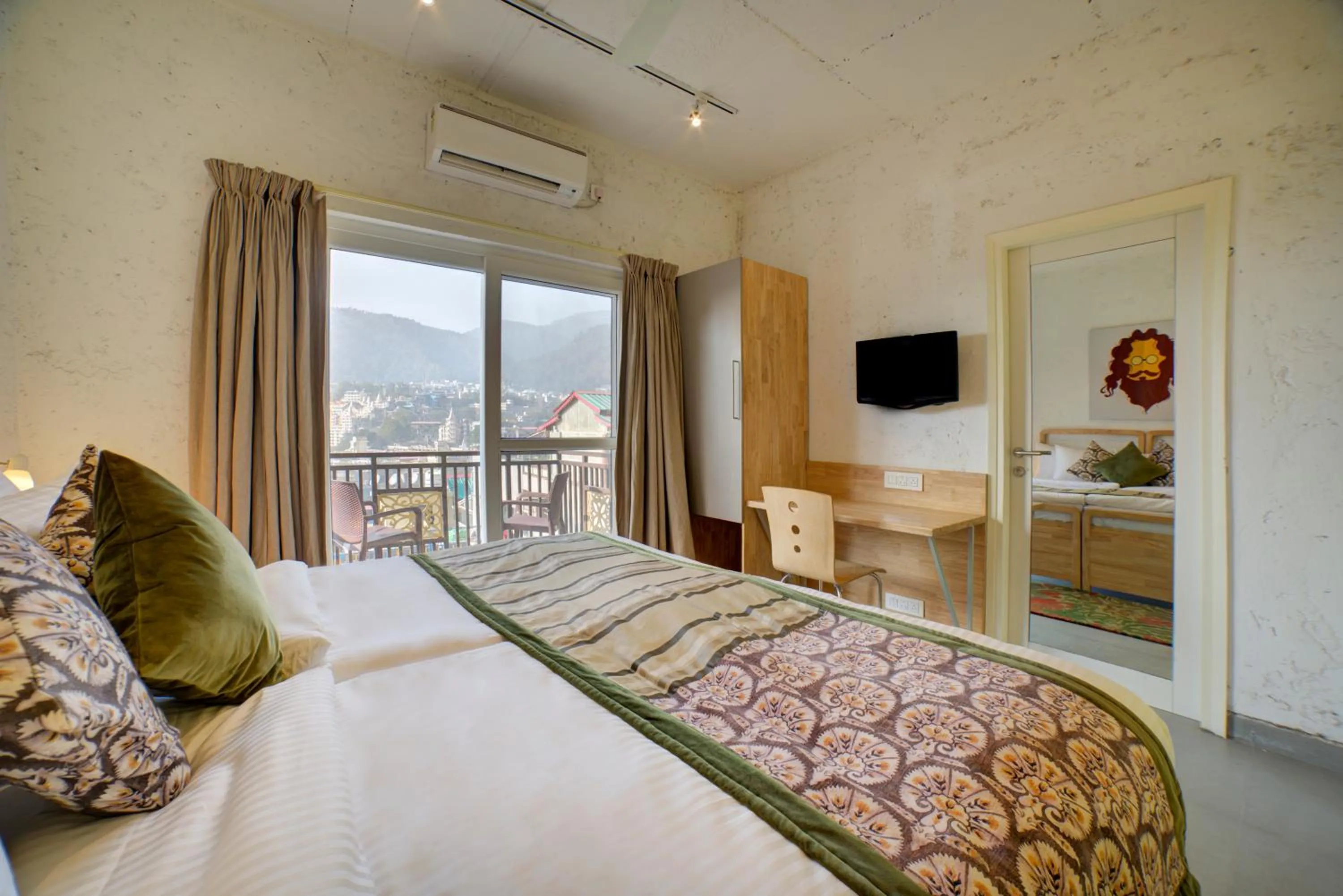 Bedroom, Bed in Bedzzz Rishikesh by Leisure Hotels