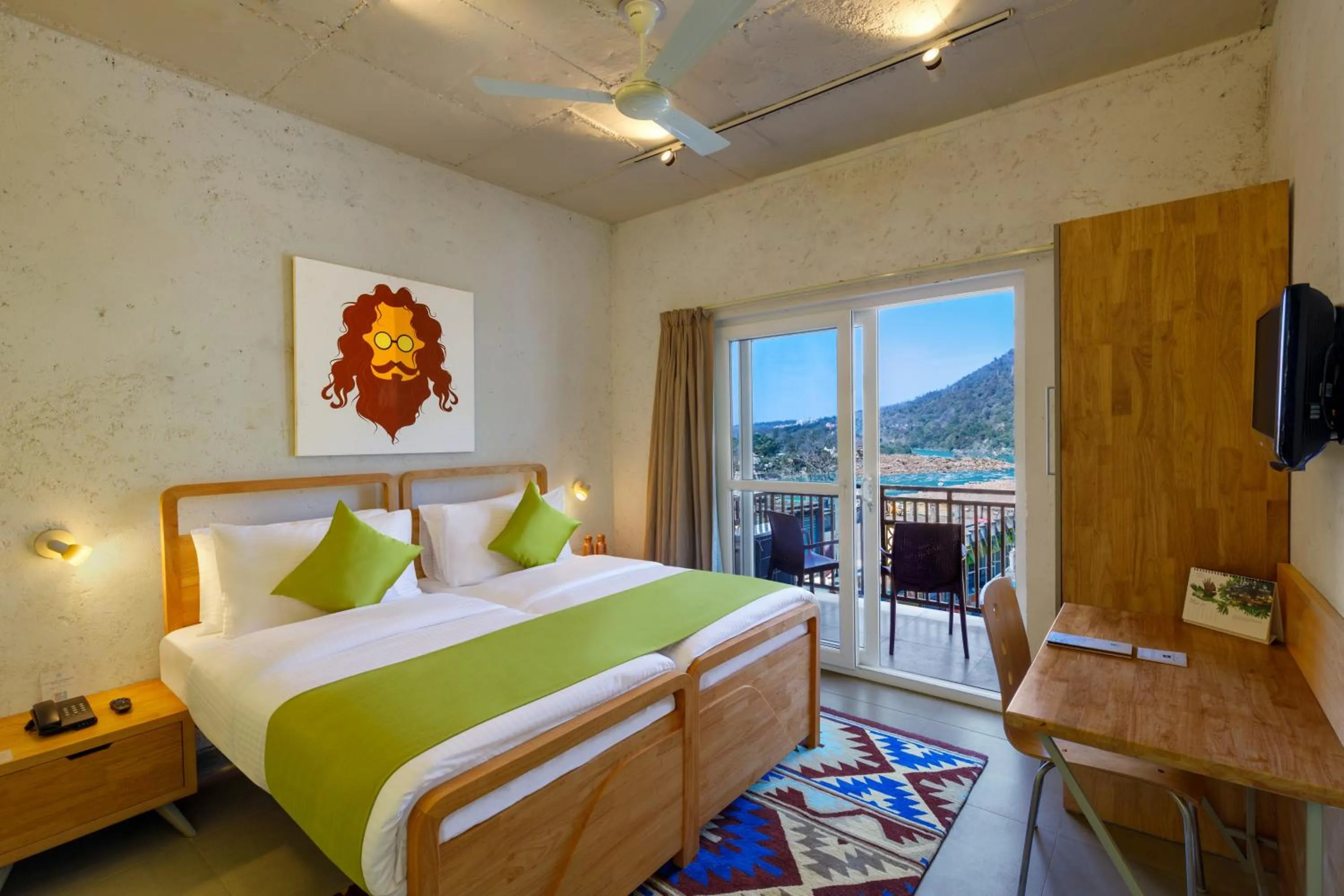 Bedroom, Bed in Bedzzz Rishikesh by Leisure Hotels