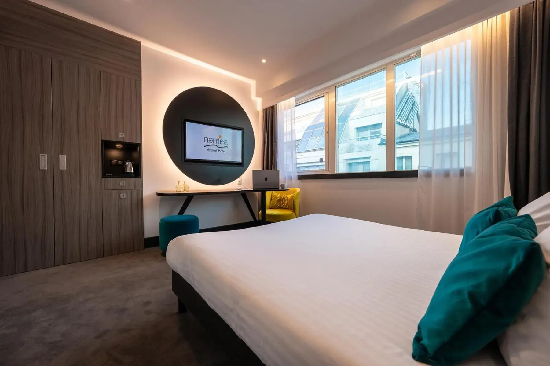 Bed in Nemea Appart Hotel Paris Levallois Bed in Nemea Appart Hotel Paris Levallois