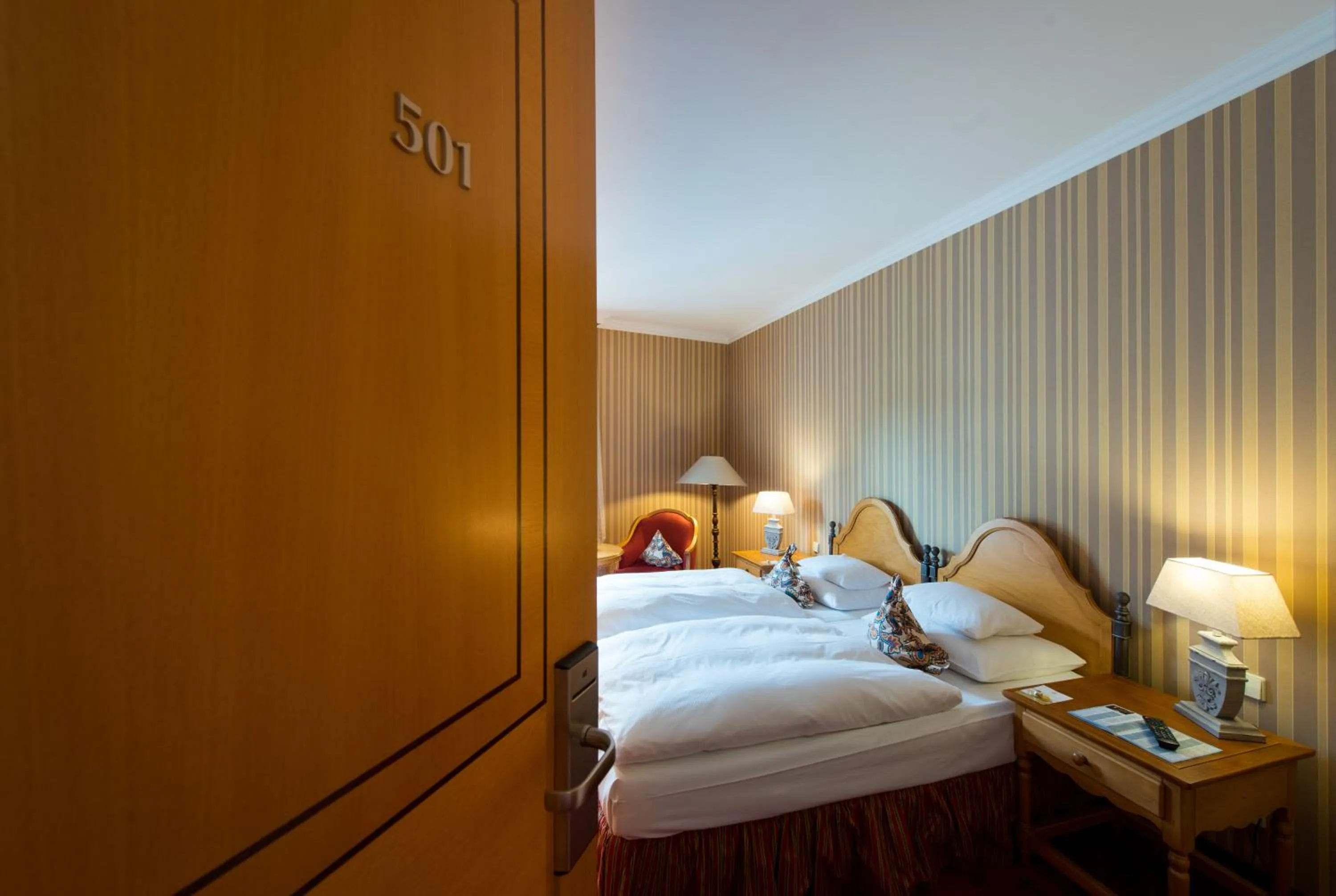 Bed in Landhaus Zu den Rothen Forellen