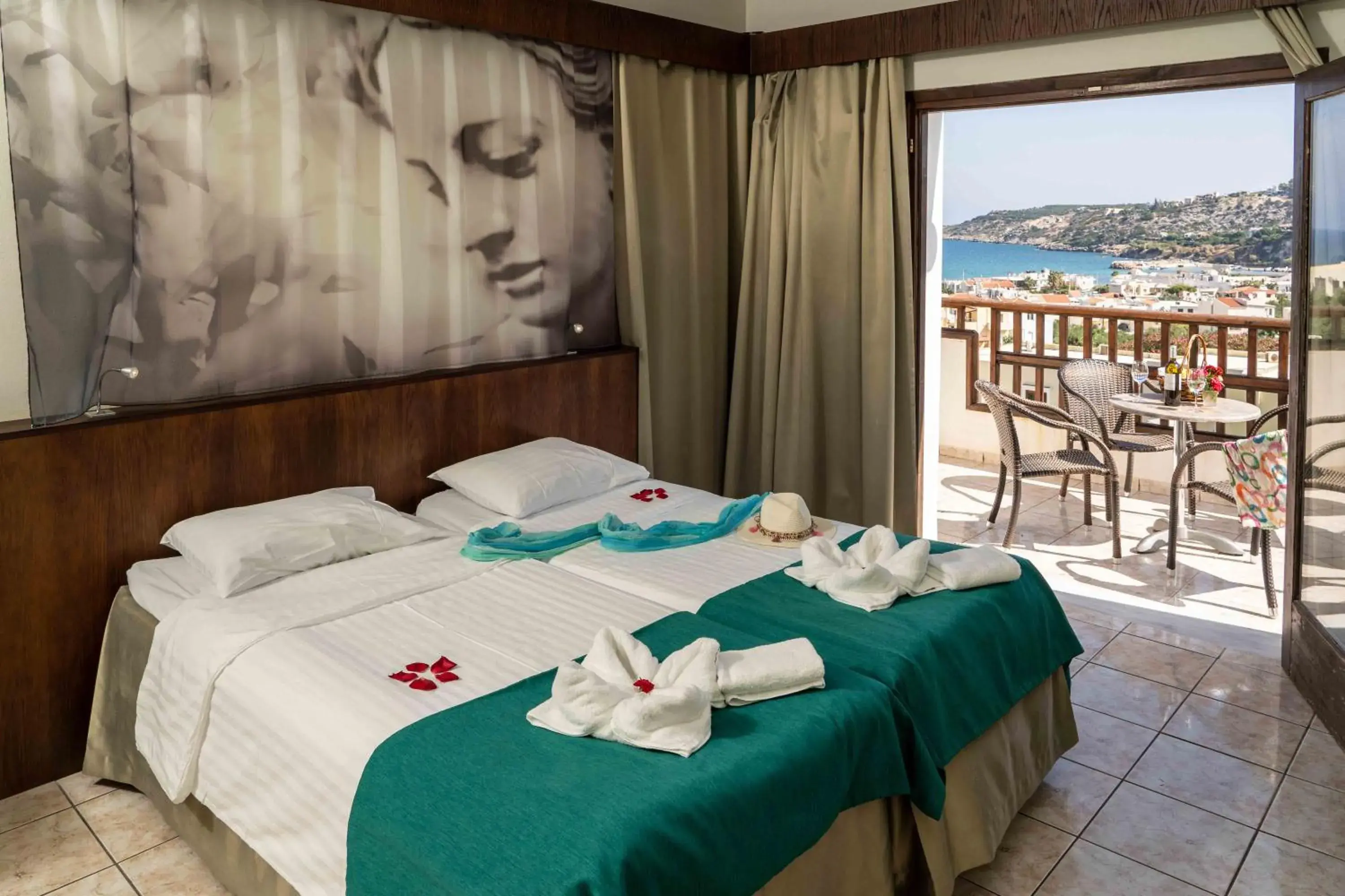 Bedroom, Bed in Almyrida Village & Waterpark Bedroom, Bed in Almyrida Village & Waterpark