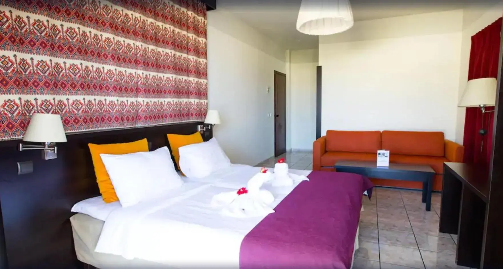 Living room, Bed in Almyrida Village & Waterpark Living room, Bed in Almyrida Village & Waterpark