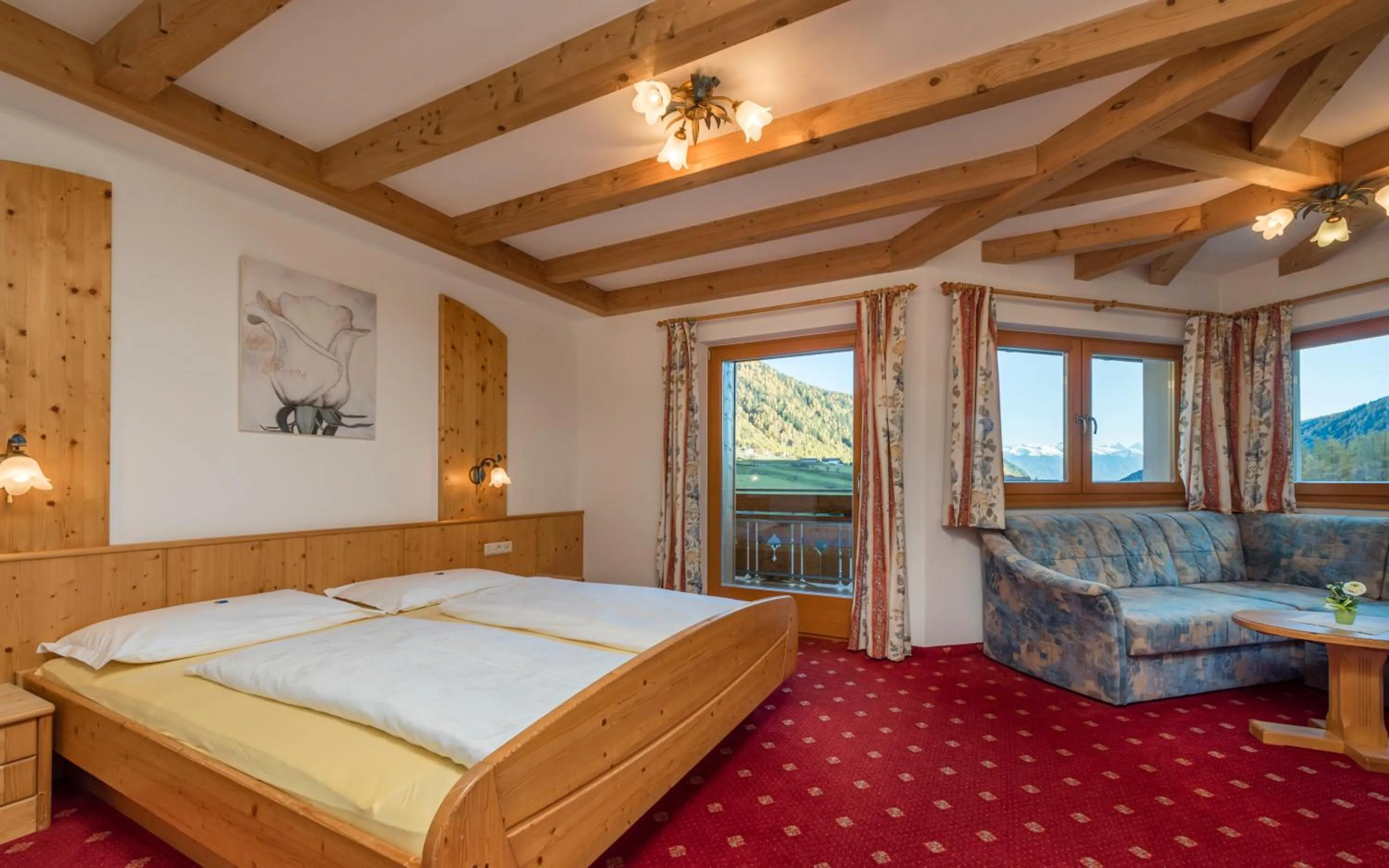 Bed in Hotel Kaserhof