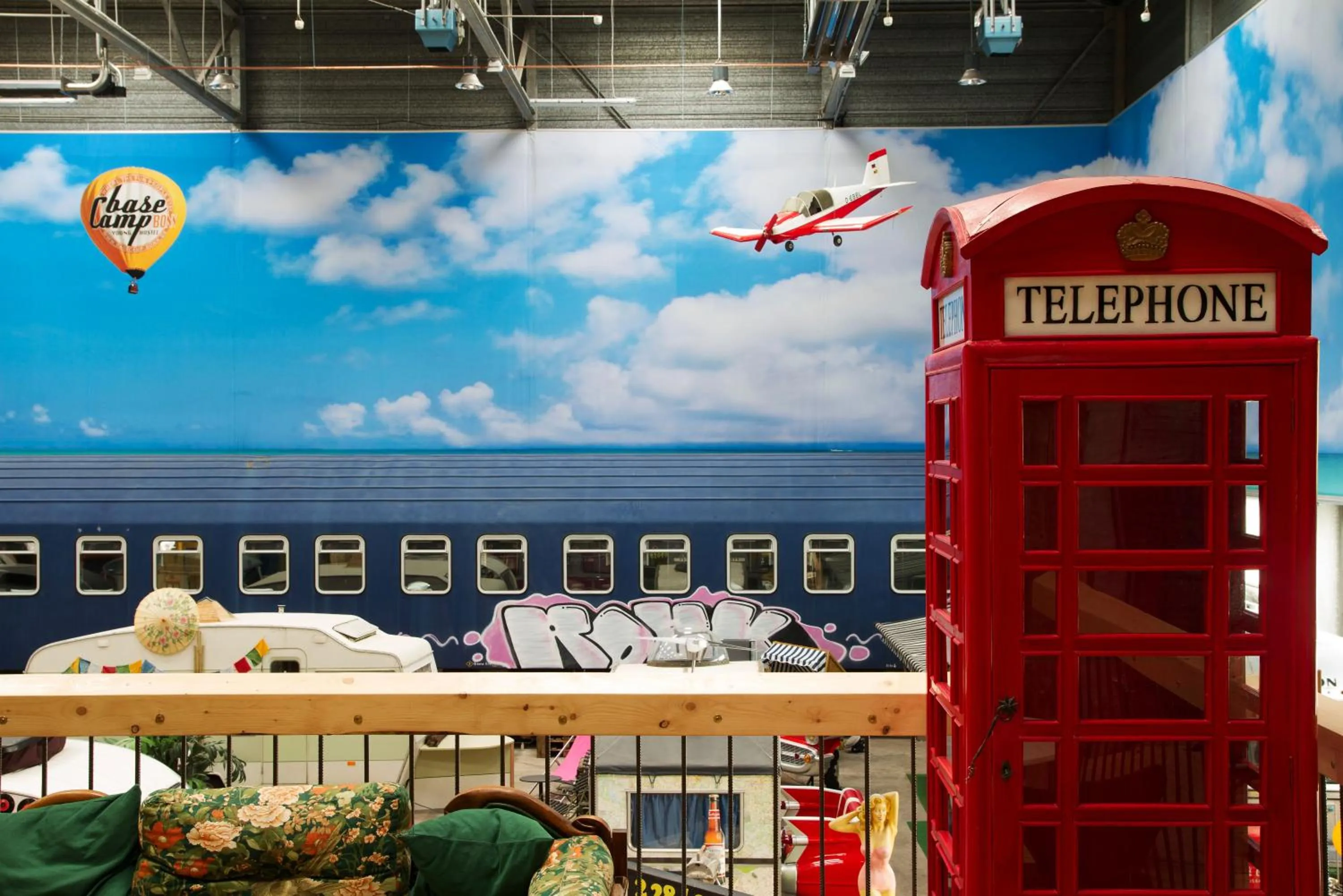 Communal lounge/ TV room in BaseCamp Bonn