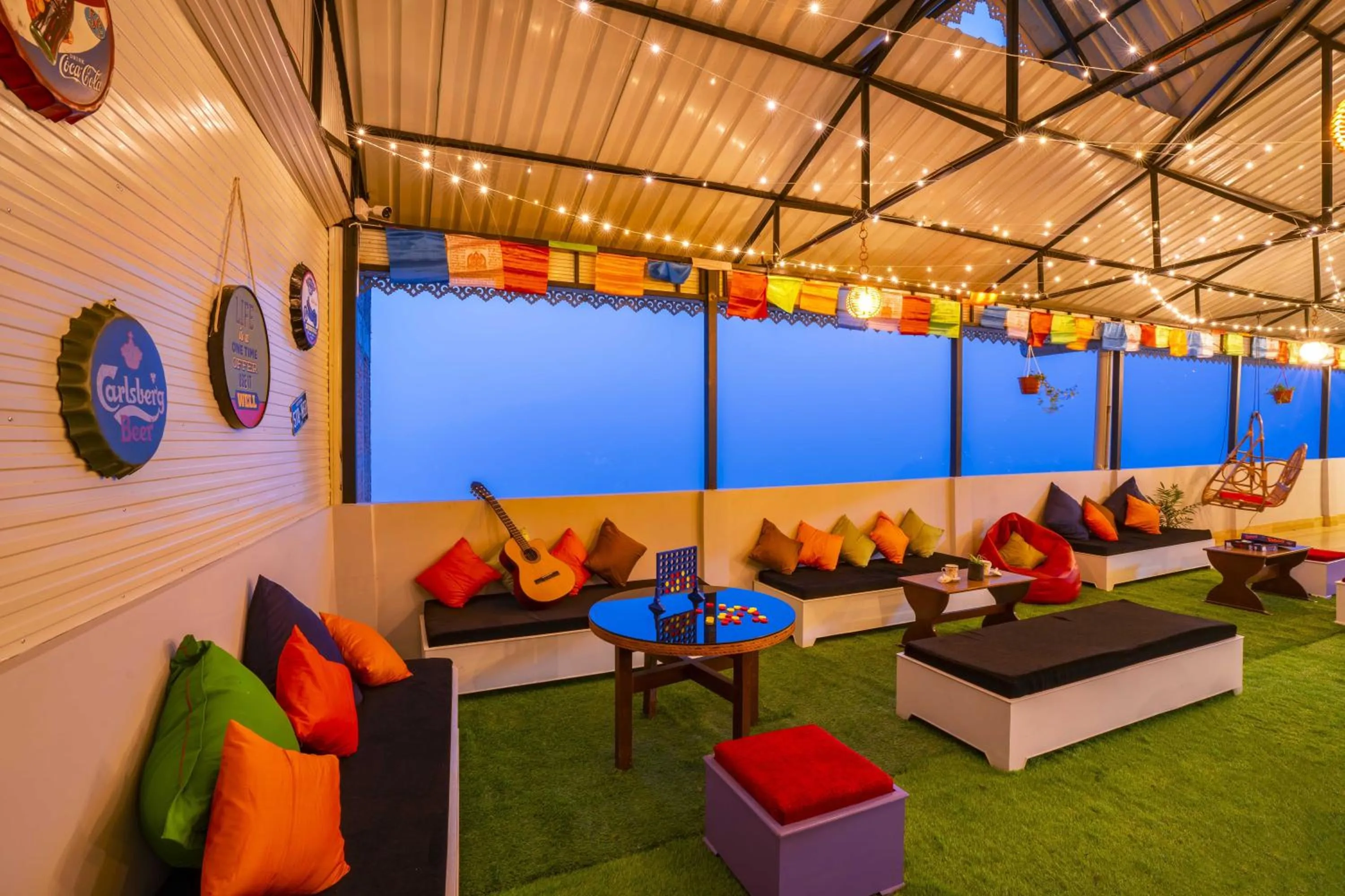 Living room in Zostel Gangtok