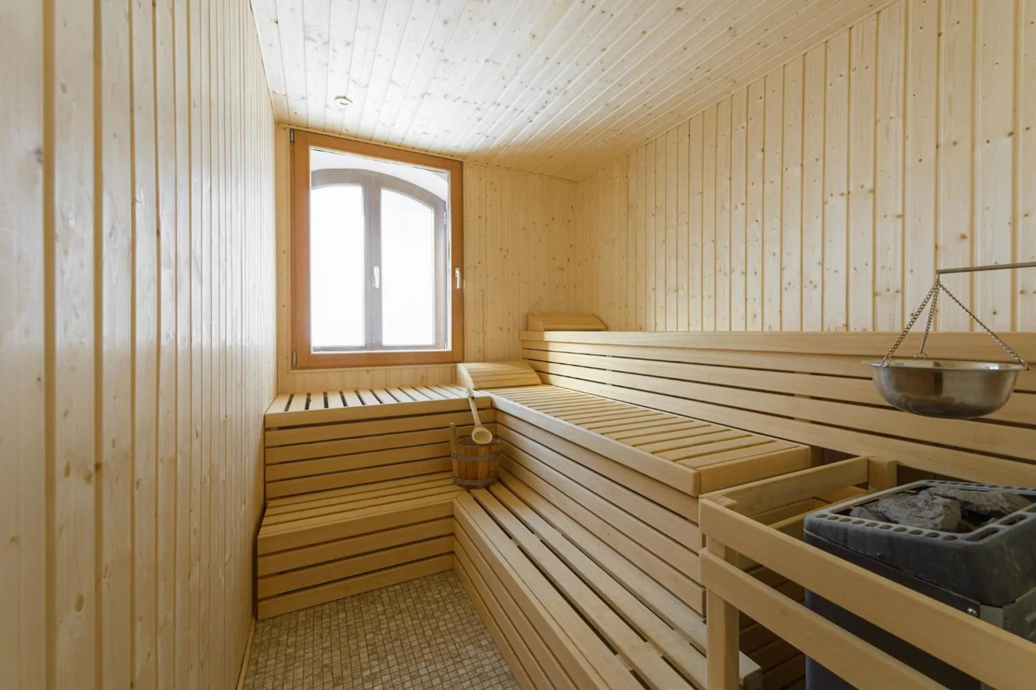 Sauna in Hotel Am Tiefwarensee