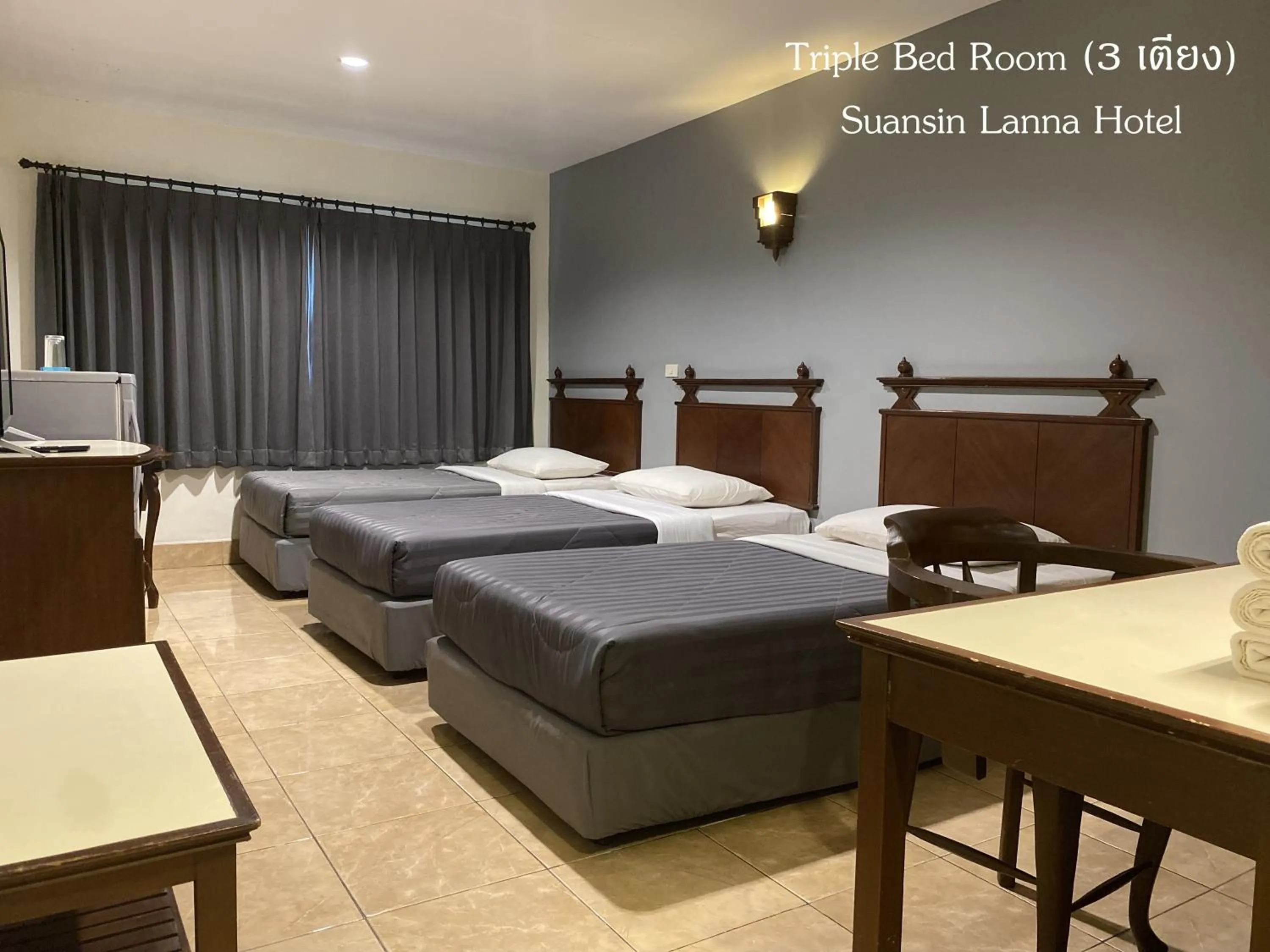 Bed in Suansin Lanna Hotel