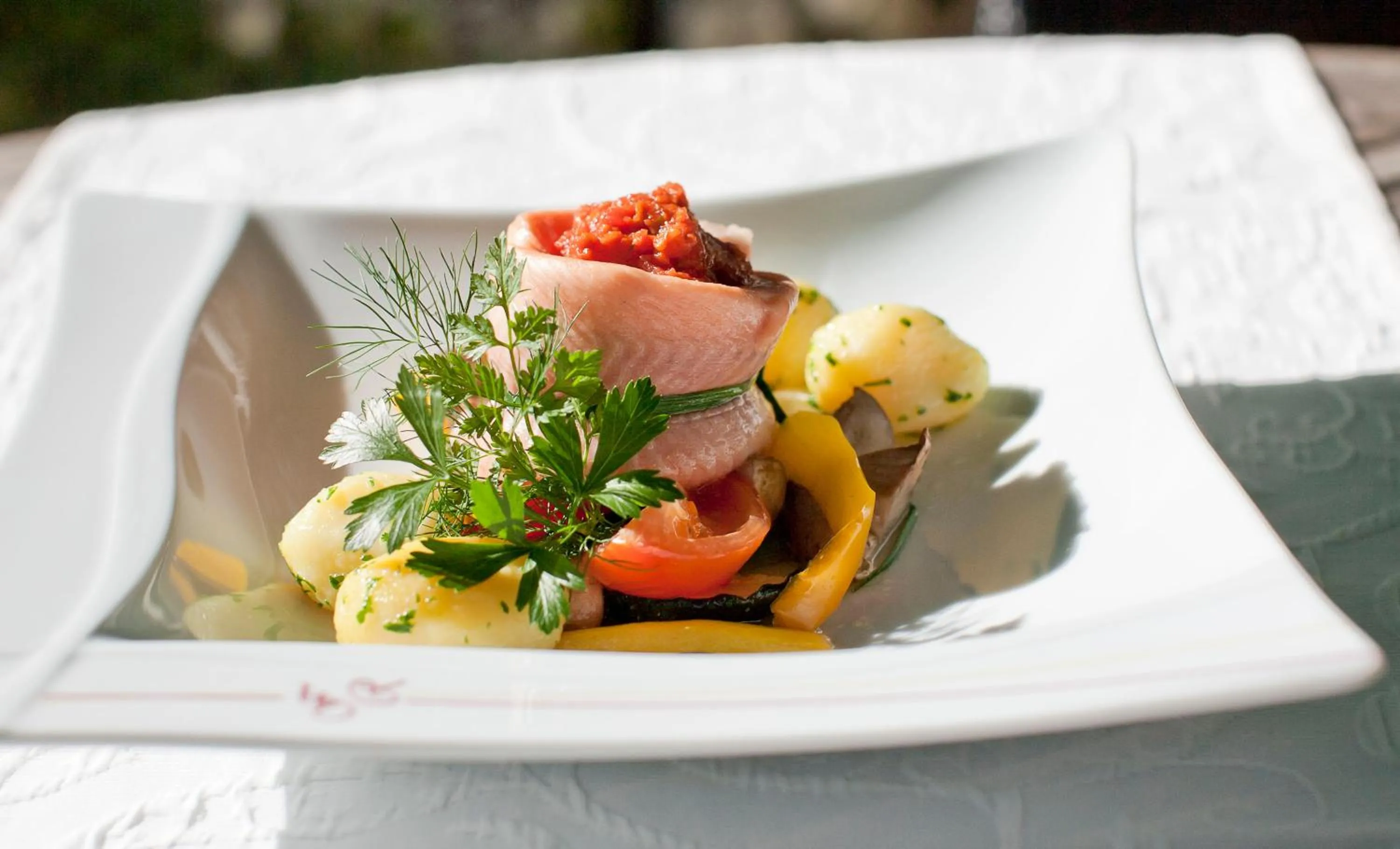 Food close-up in Forellenhof Rössle Hotel & Restaurant