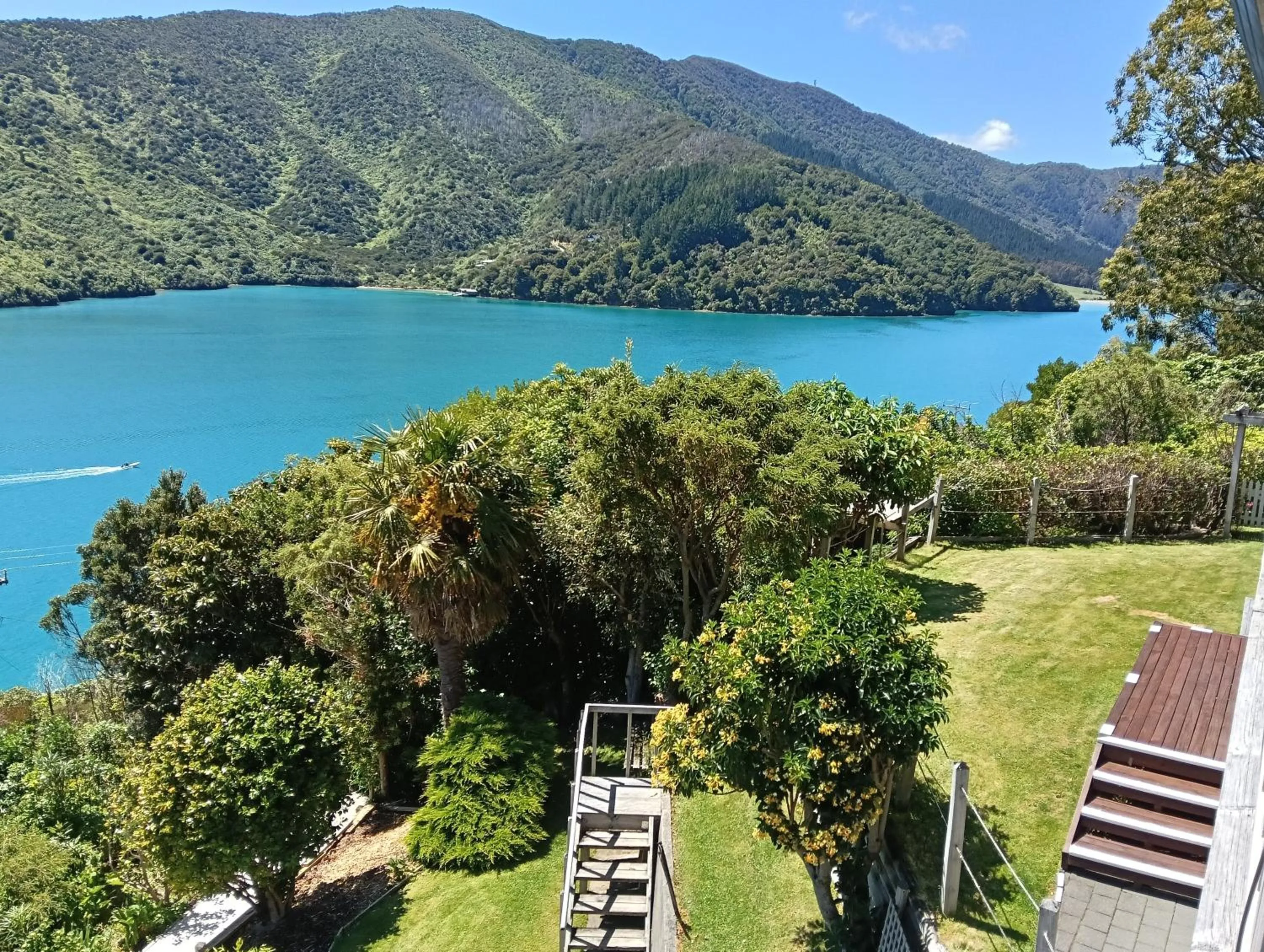 Garden view in A Sea View B&B
