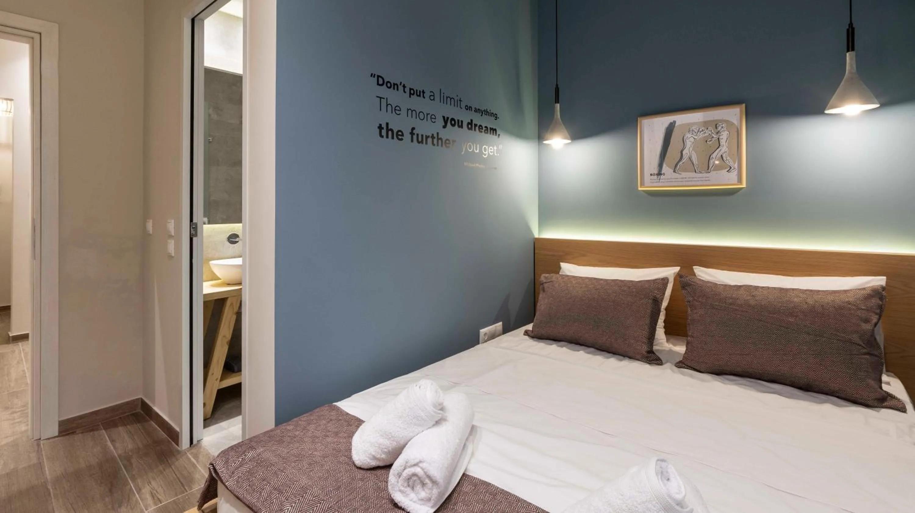 Photo of the whole room, Bed in “Champions” Apartment in N. Kosmos neighbourhood