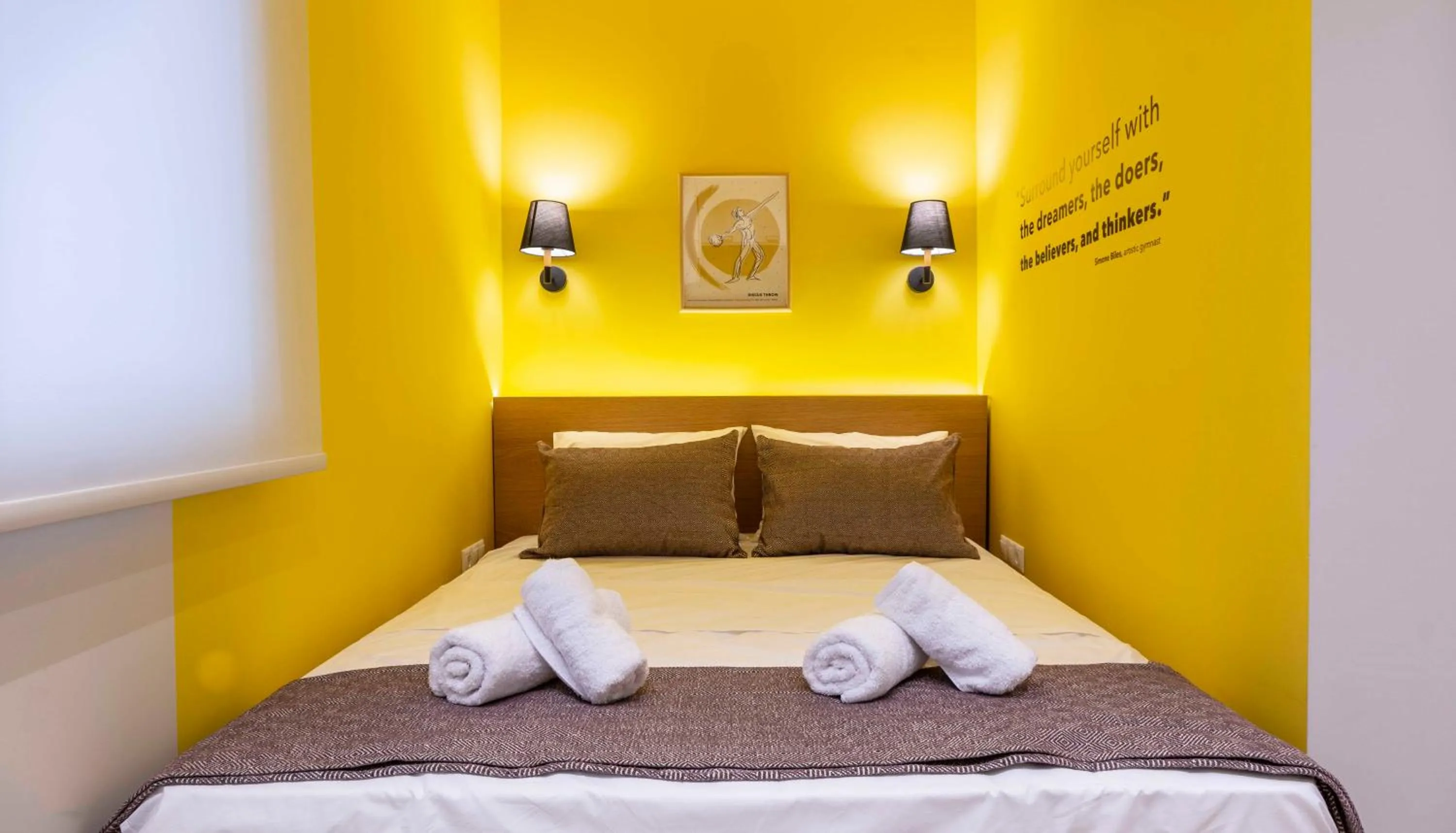 Bedroom, Bed in “Champions” Apartment in N. Kosmos neighbourhood