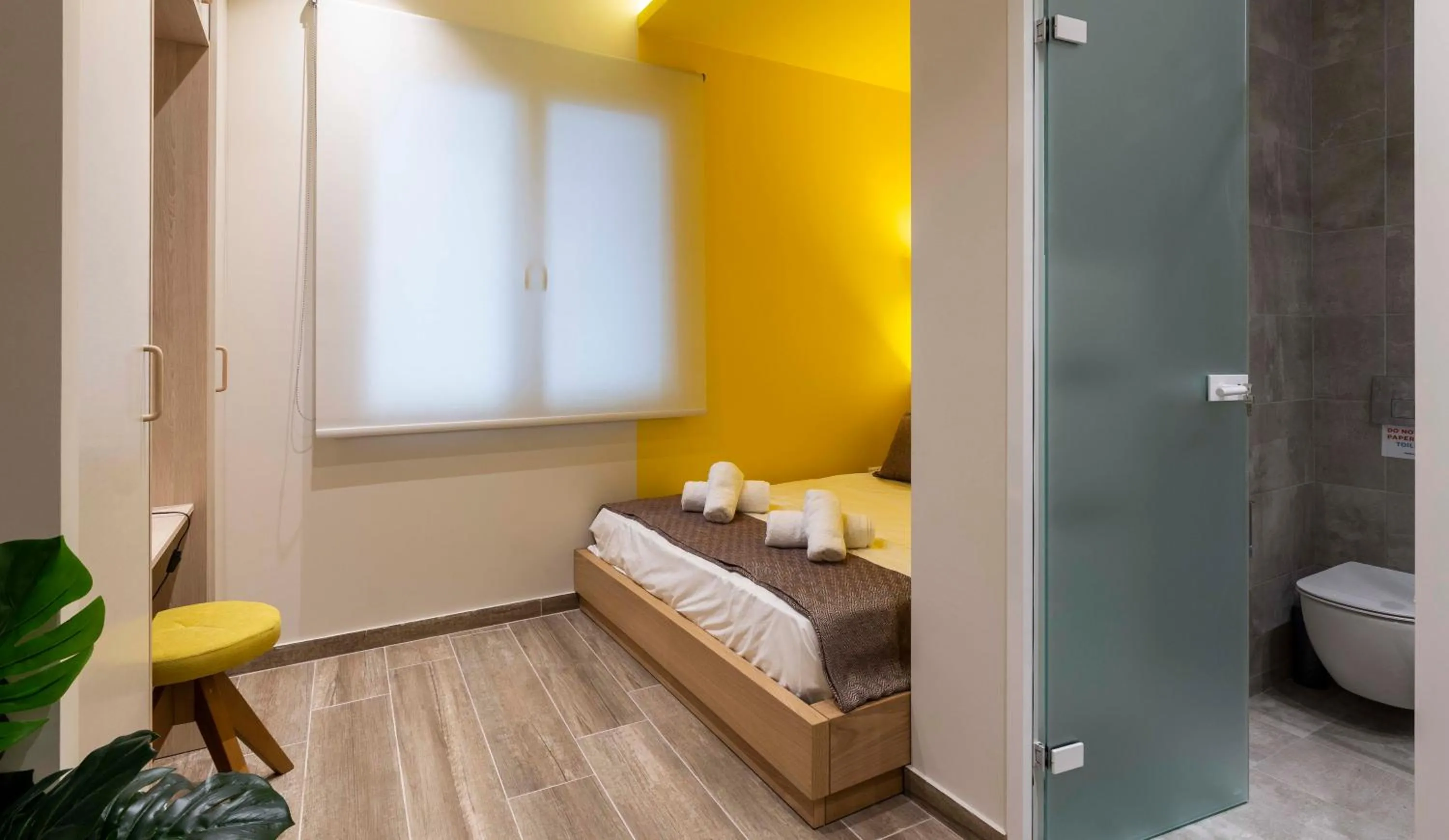 Photo of the whole room, Bed in “Champions” Apartment in N. Kosmos neighbourhood