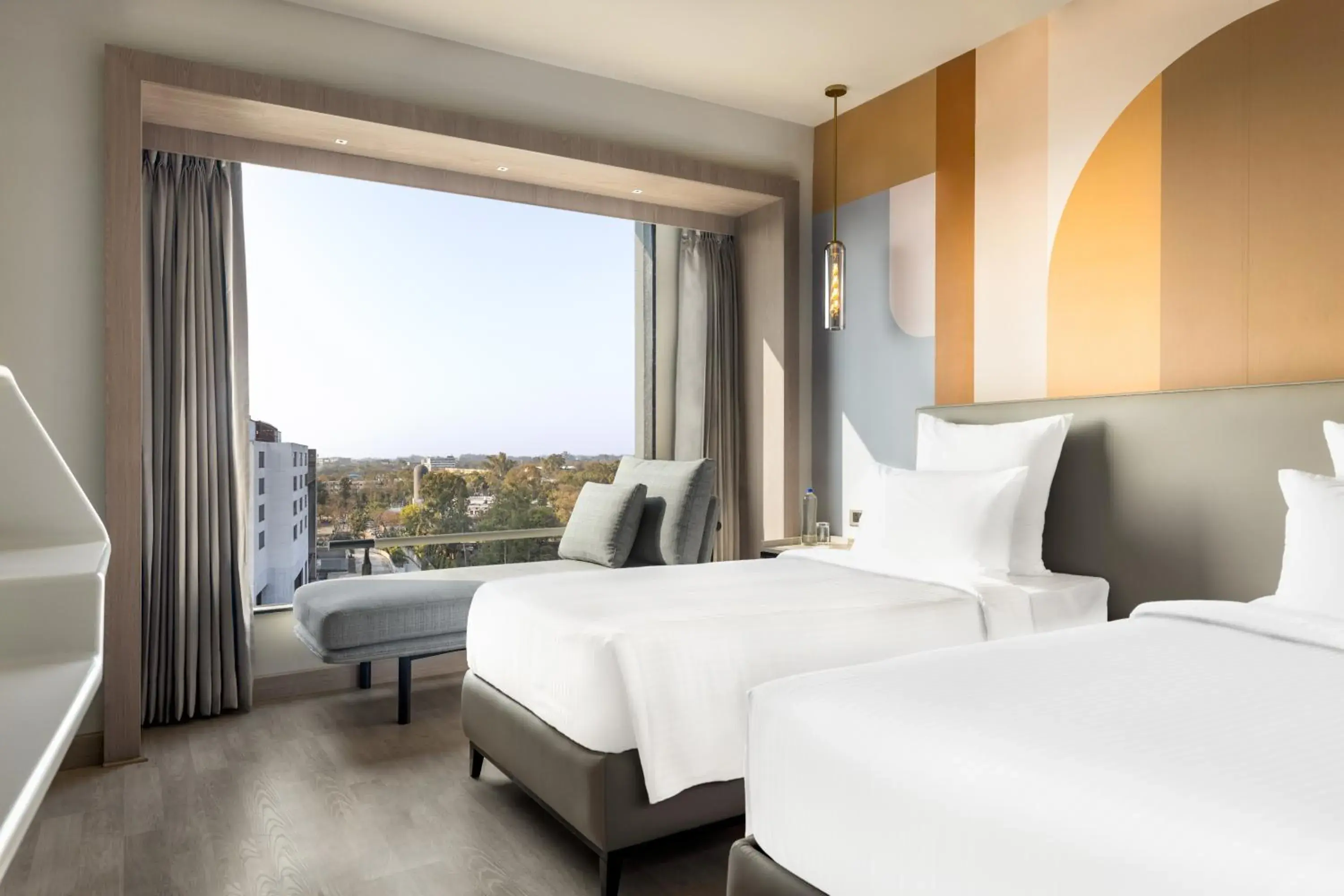 City view, Bed in Mercure Chandigarh Tribune Chowk City view, Bed in Mercure Chandigarh Tribune Chowk