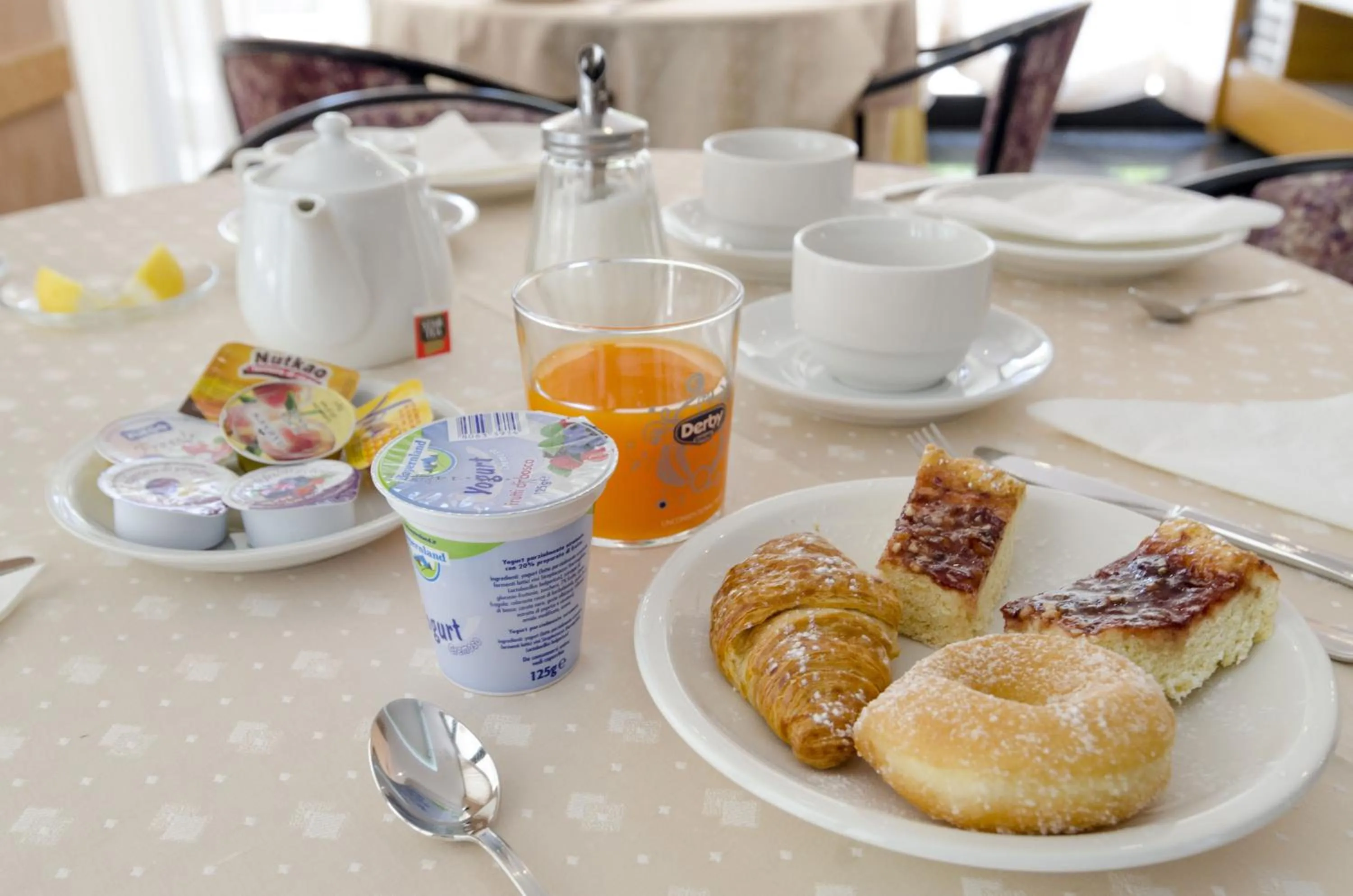 Italian breakfast in Hotel Principe