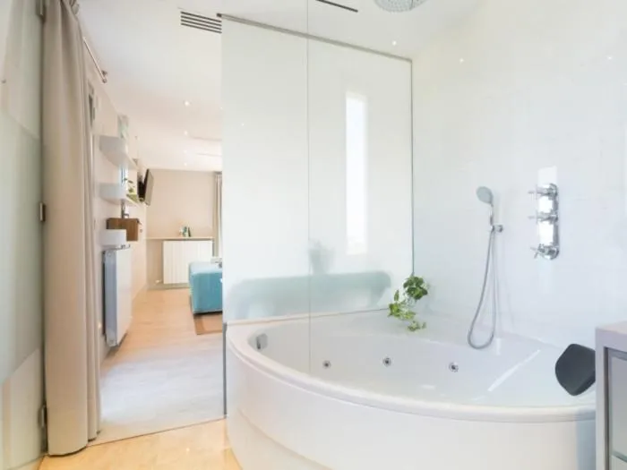 Bathroom in Kronos on the Beach Attic Suite