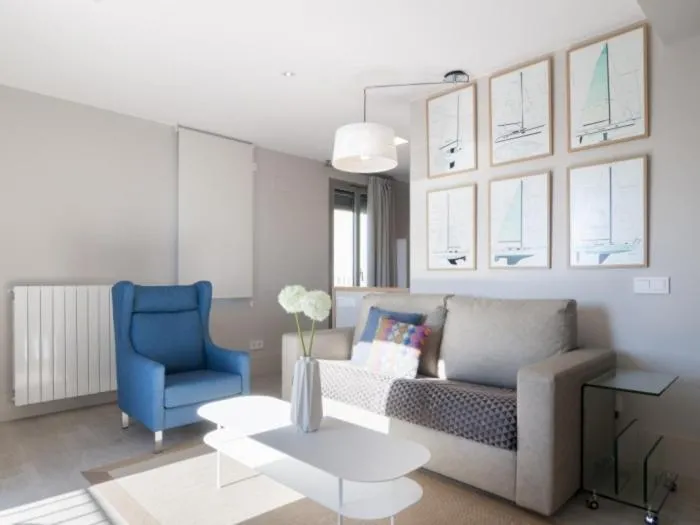Living room in Kronos on the Beach Attic Suite