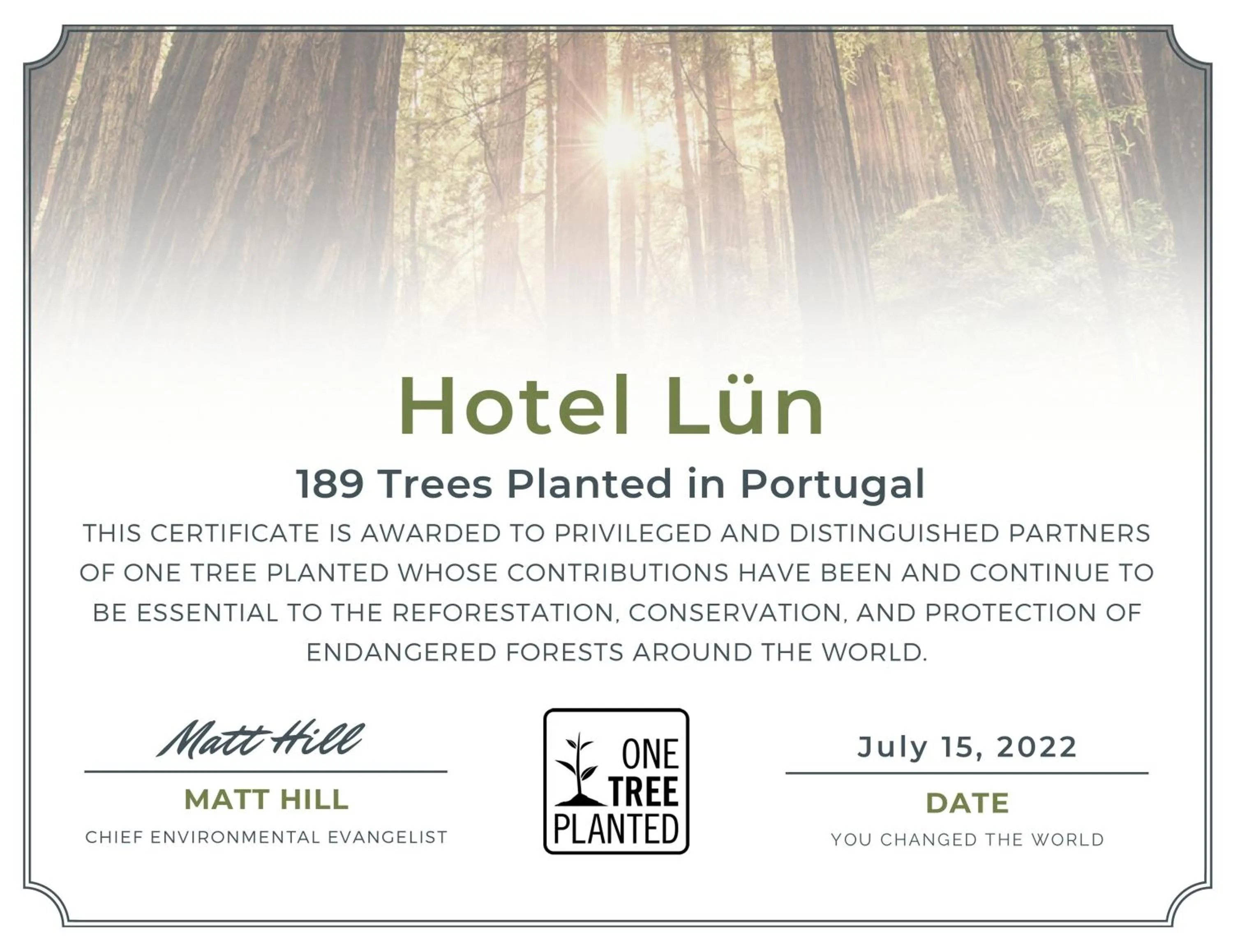 Certificate/Award in Hotel Lün