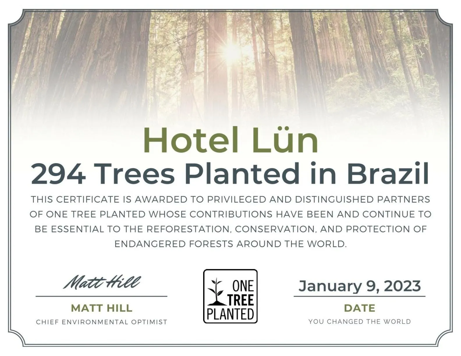 Certificate/Award in Hotel Lün