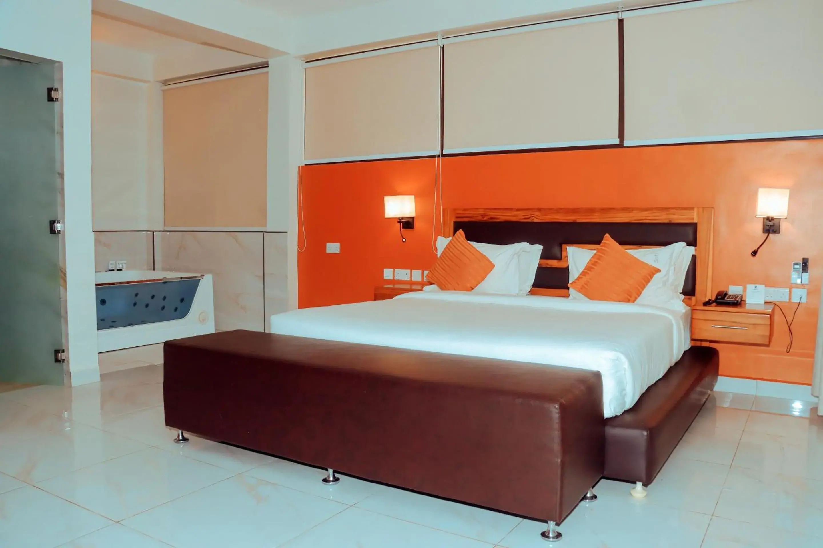 Bed in Best Western Jangwani Sea Breeze Resort Bed in Best Western Jangwani Sea Breeze Resort