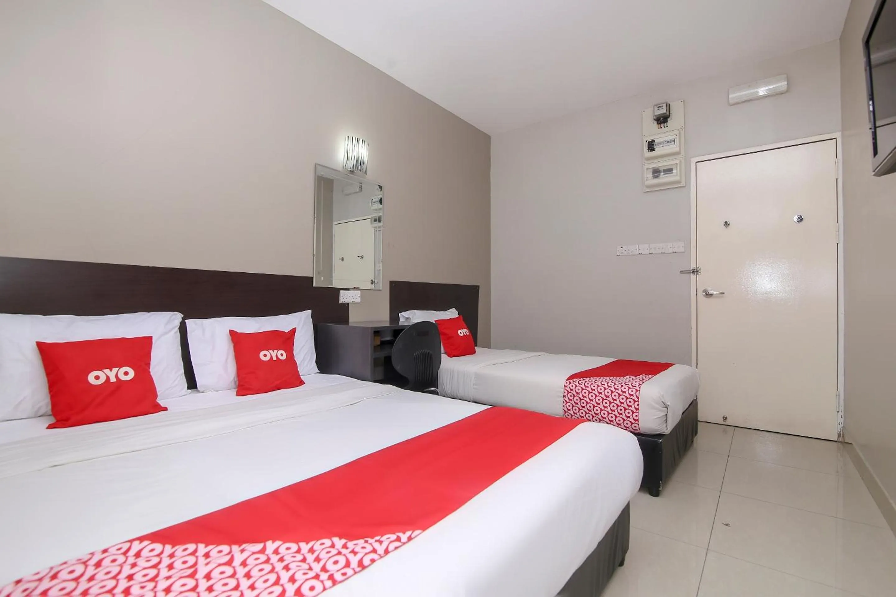 Bedroom, Bed in Hotel O Nice Stay Three Six Five Services