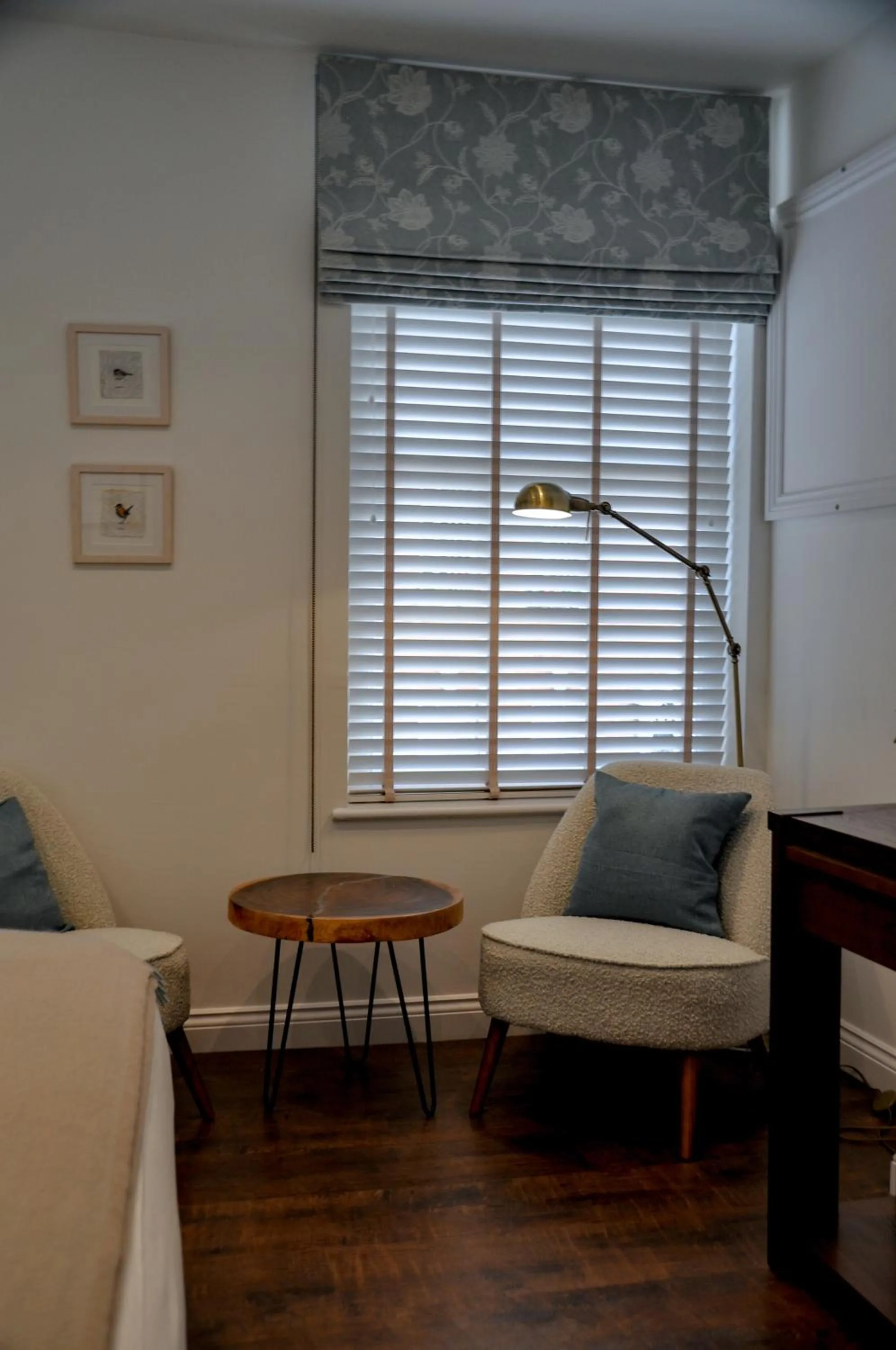 Seating area, Bed in Upstairs at 33 - Self check in boutique accommodation in Worcester Centre