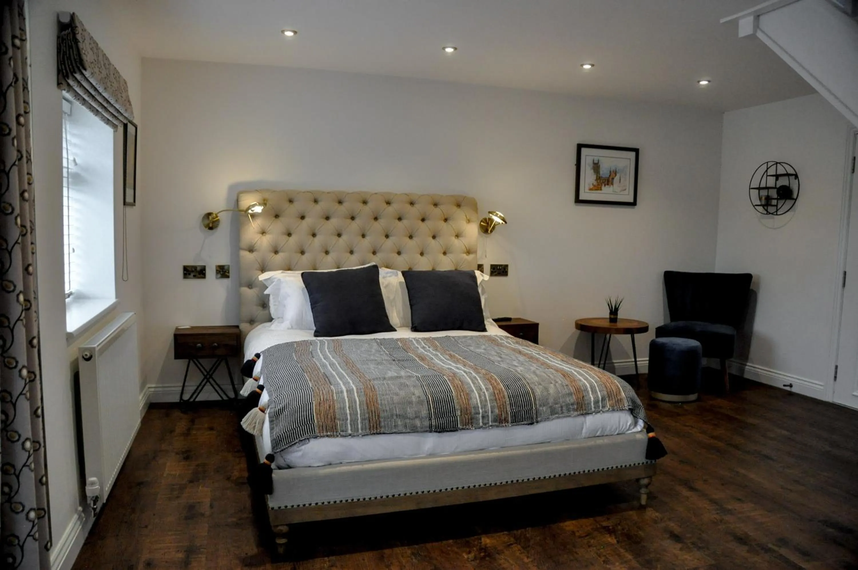 Bedroom, Bed in Upstairs at 33 - Self check in boutique accommodation in Worcester Centre