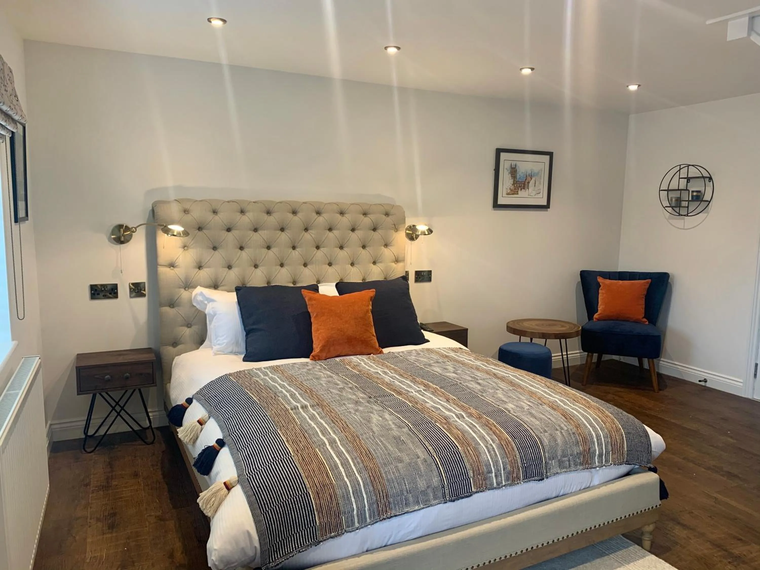 Bedroom, Bed in Upstairs at 33 - Self check in boutique accommodation in Worcester Centre