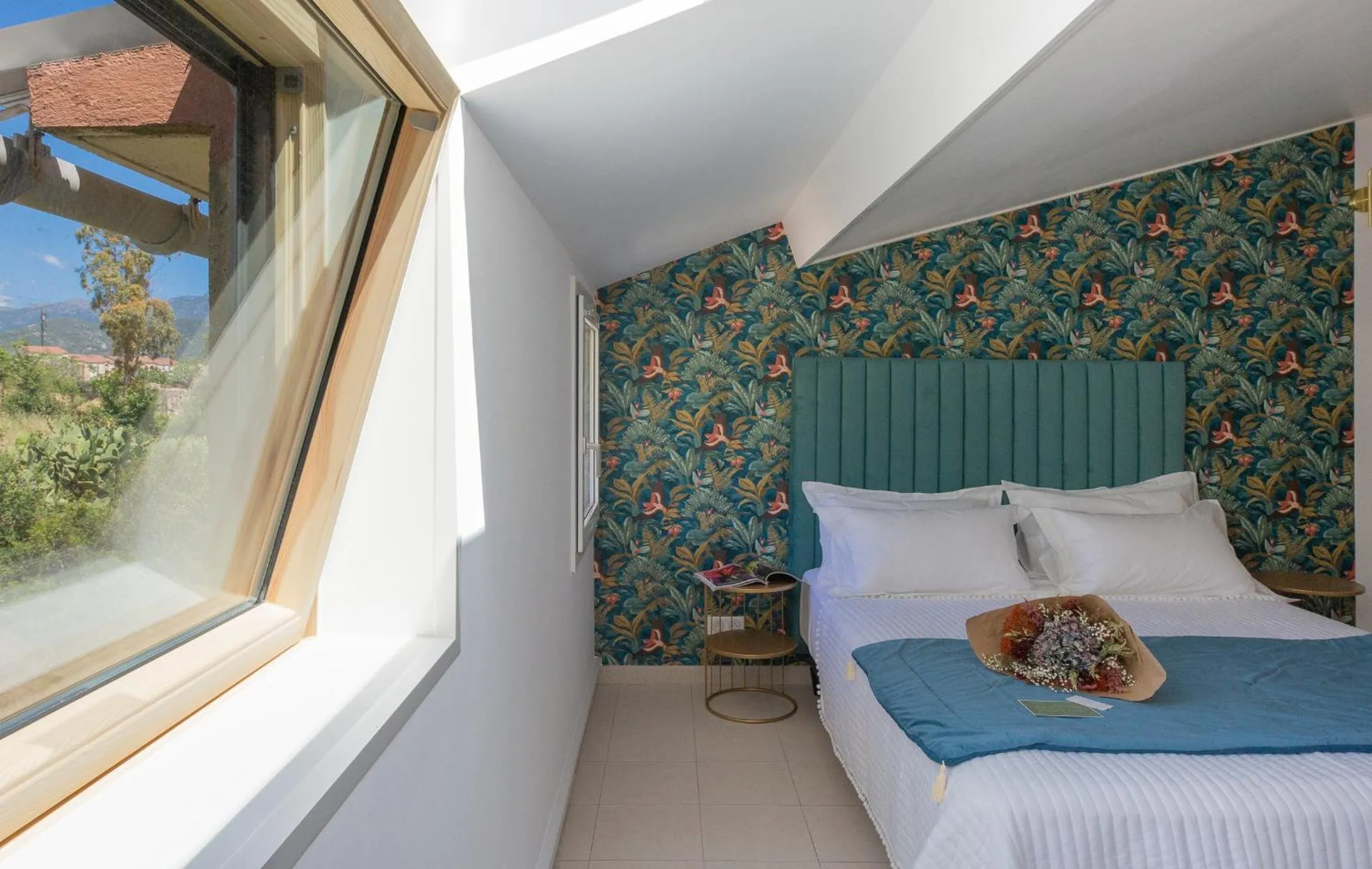 Bedroom, Bed in Hôtel & Suites San Roccu