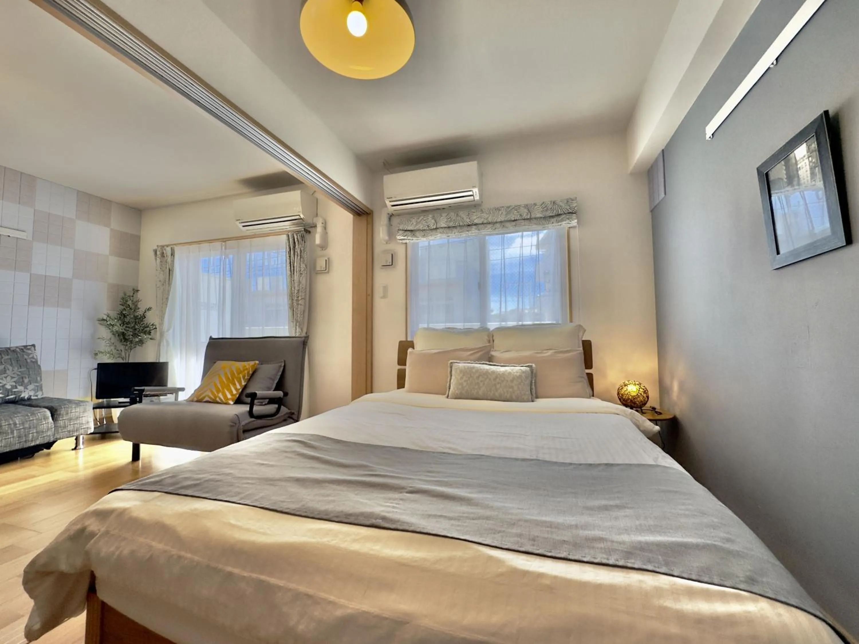 Living room, Bed in Luana Lea Karate Kaikan Mae