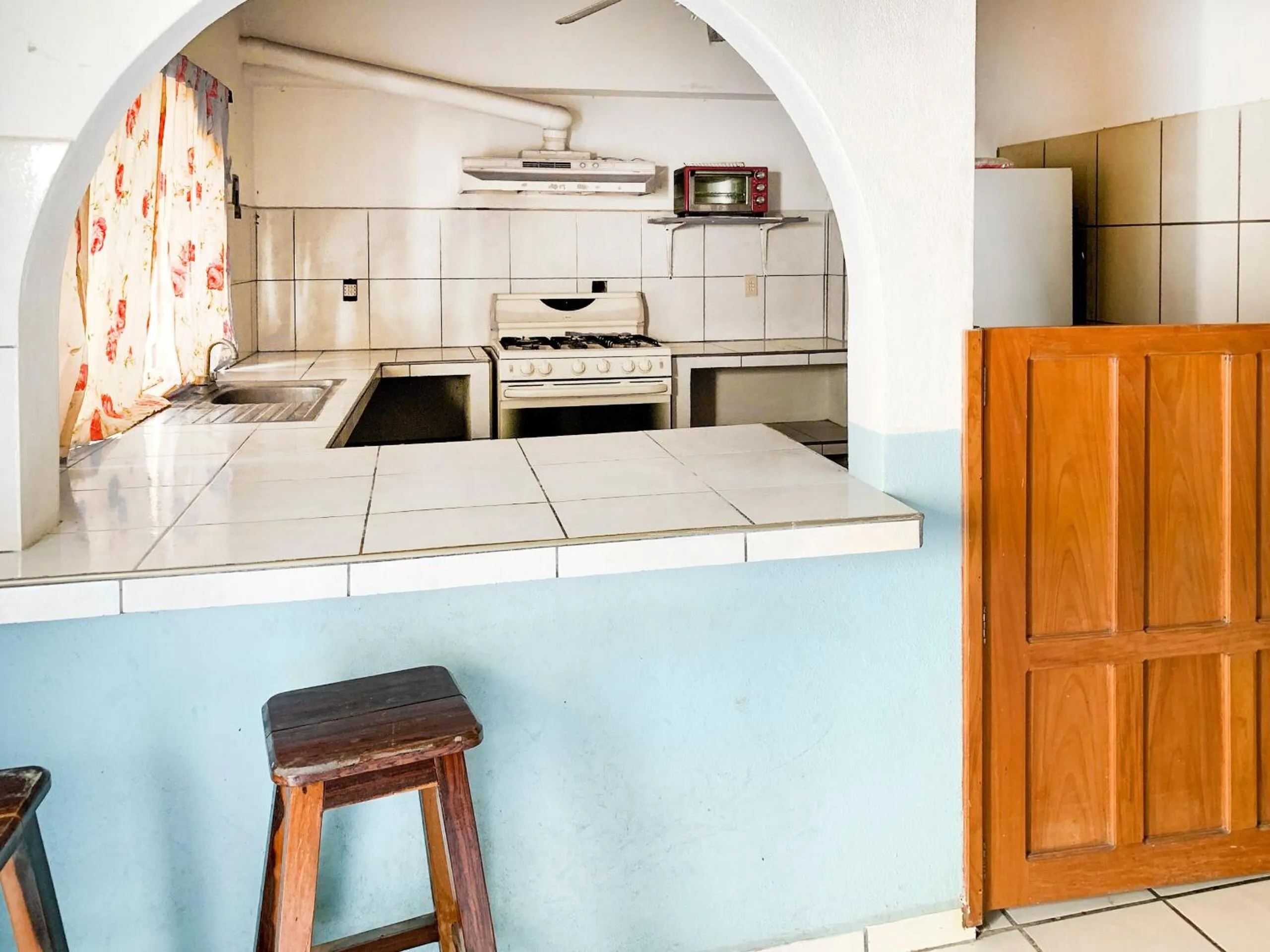 Kitchen or kitchenette in Hotel Posada Agua Escondida
