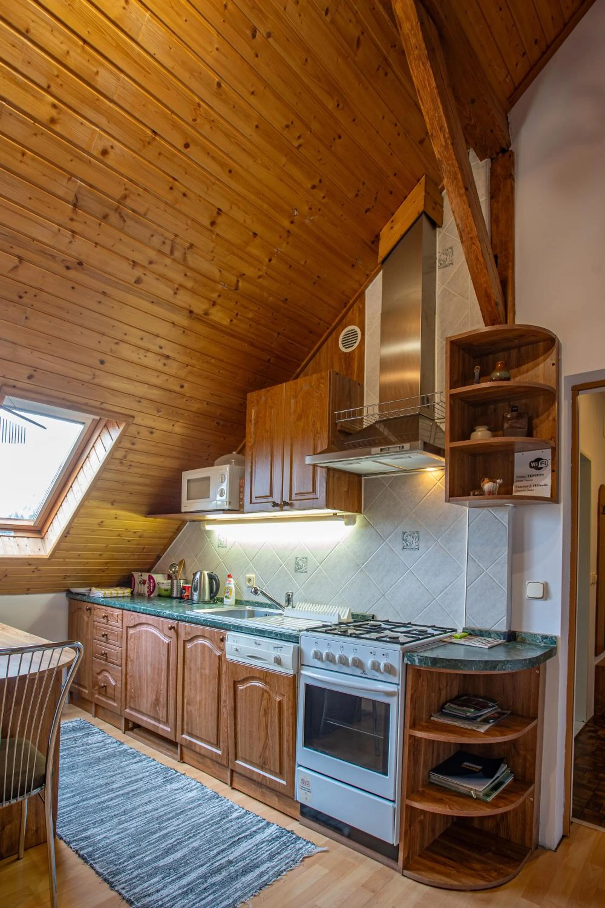 Kitchen or kitchenette in Penzion Eva Krnov