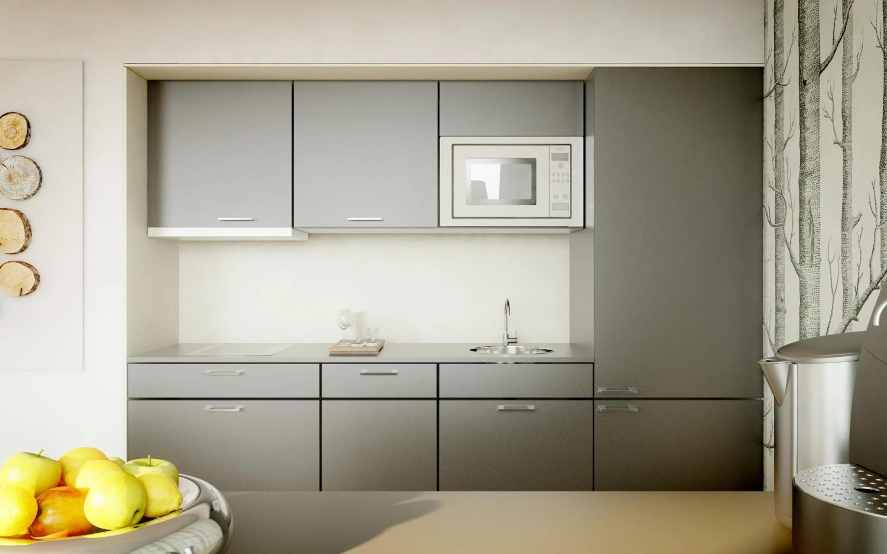 Kitchen or kitchenette in Aparthotel Lípa