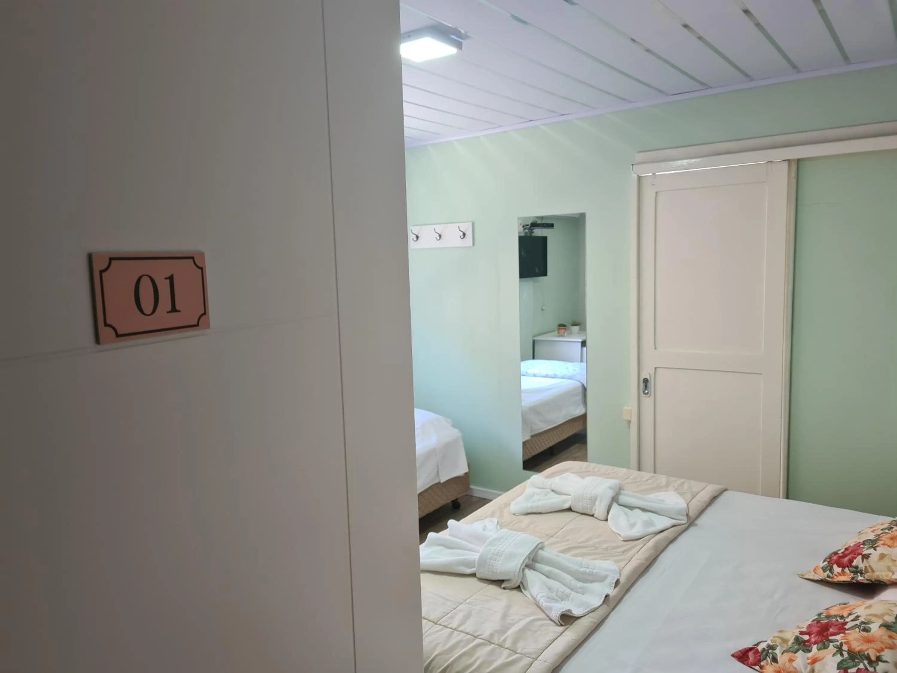 Bed in Pousada O Canto do Sabia