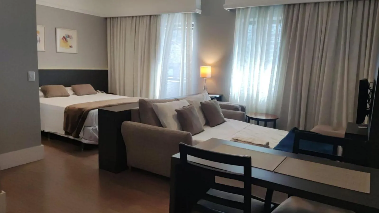 Bed in Moema Flat Luxo, Macuco