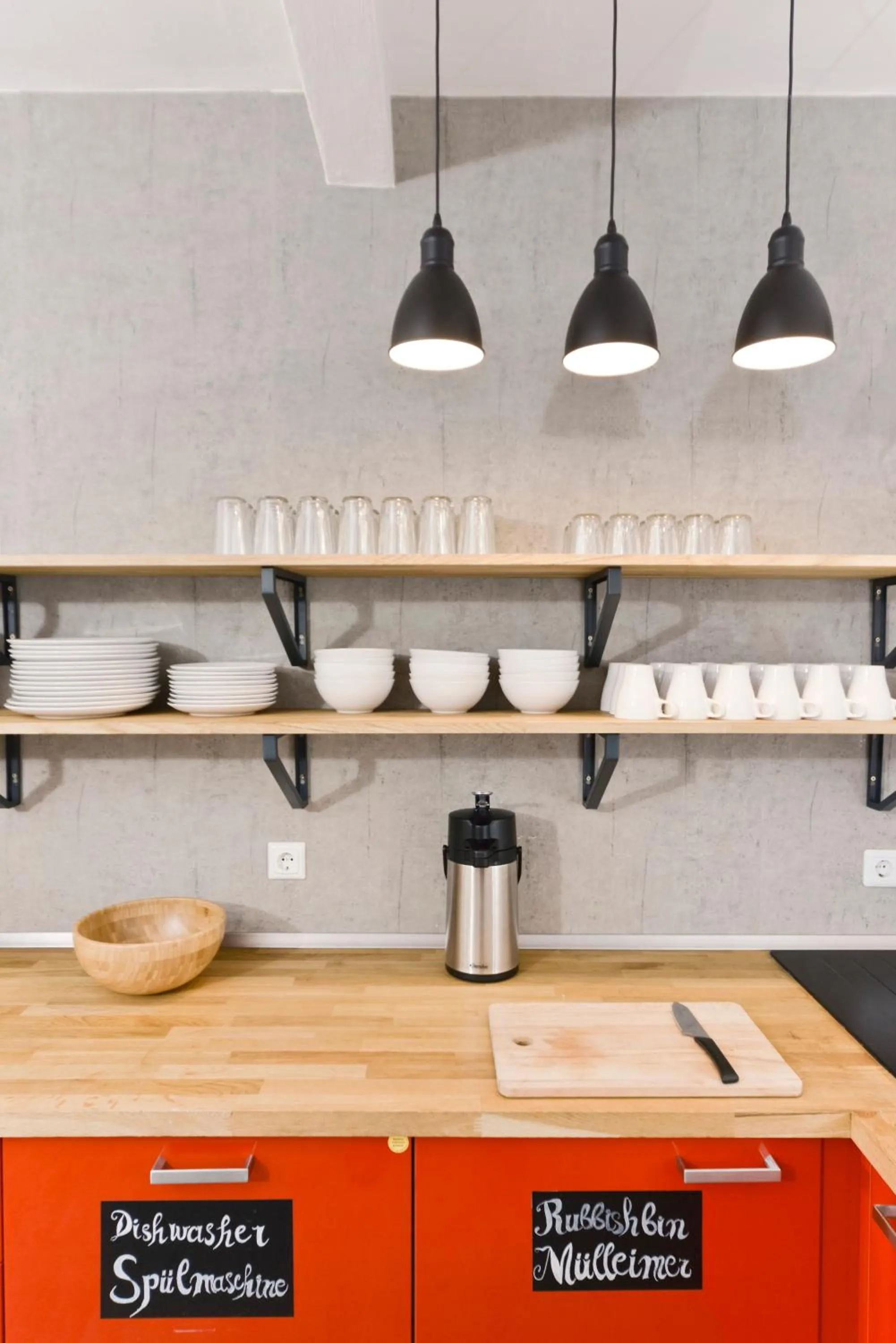 Communal kitchen in Old Town Hostel