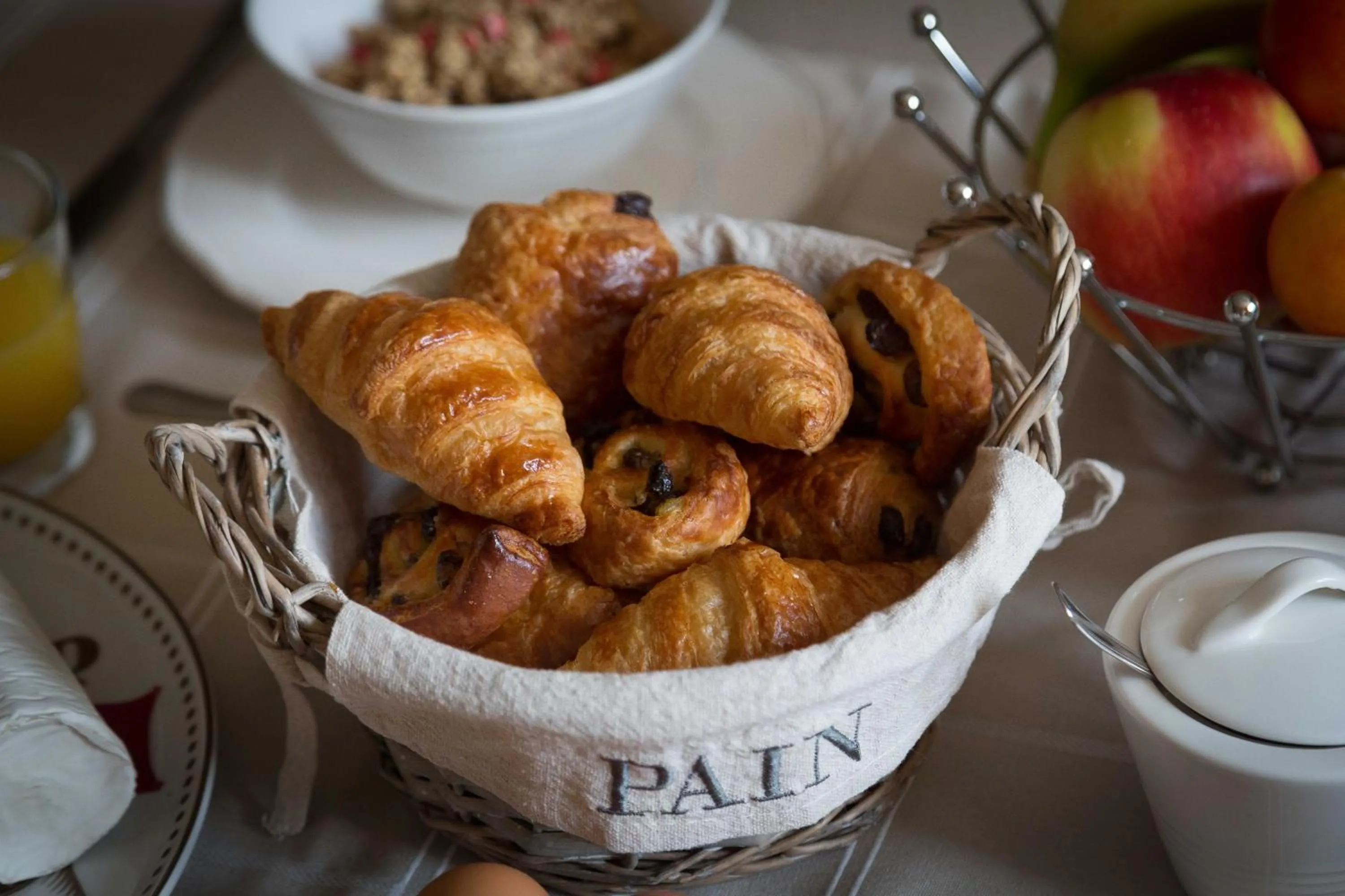 Continental breakfast in La Bicyclette Bleue
