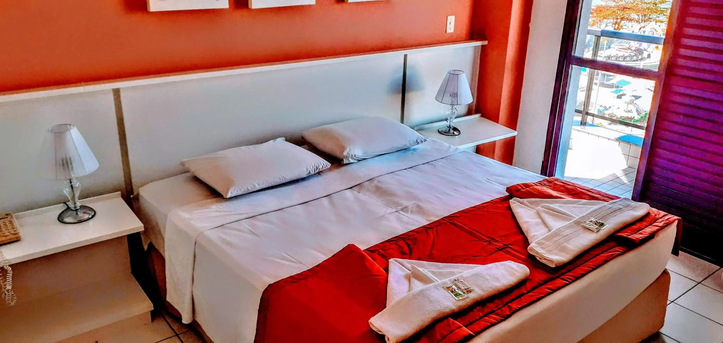 Bed in Hotel Jangada Flat