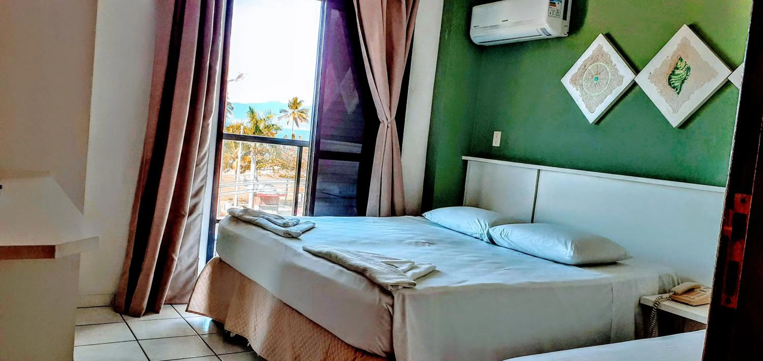 Bed in Hotel Jangada Flat
