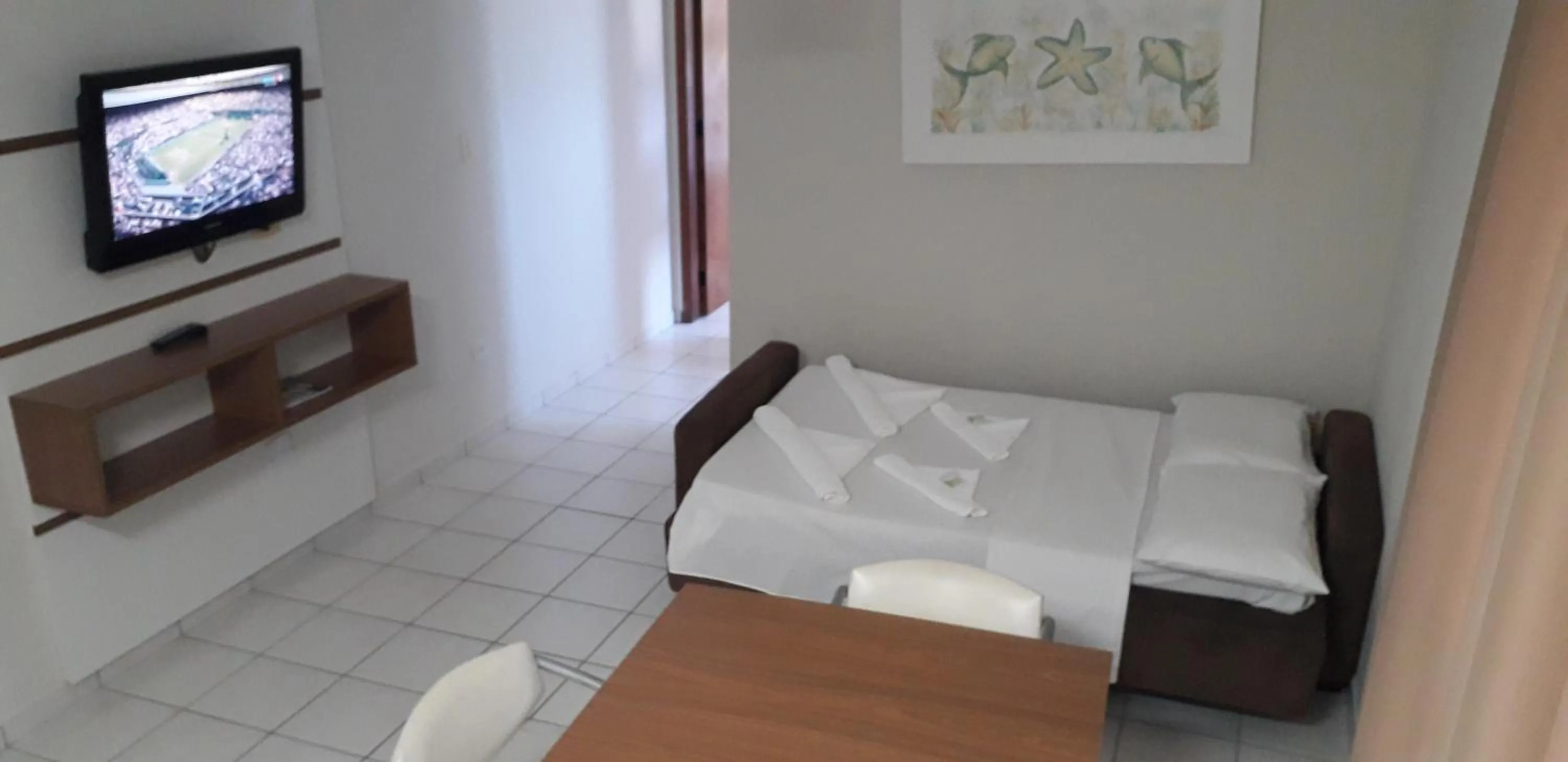 Bed in Hotel Jangada Flat