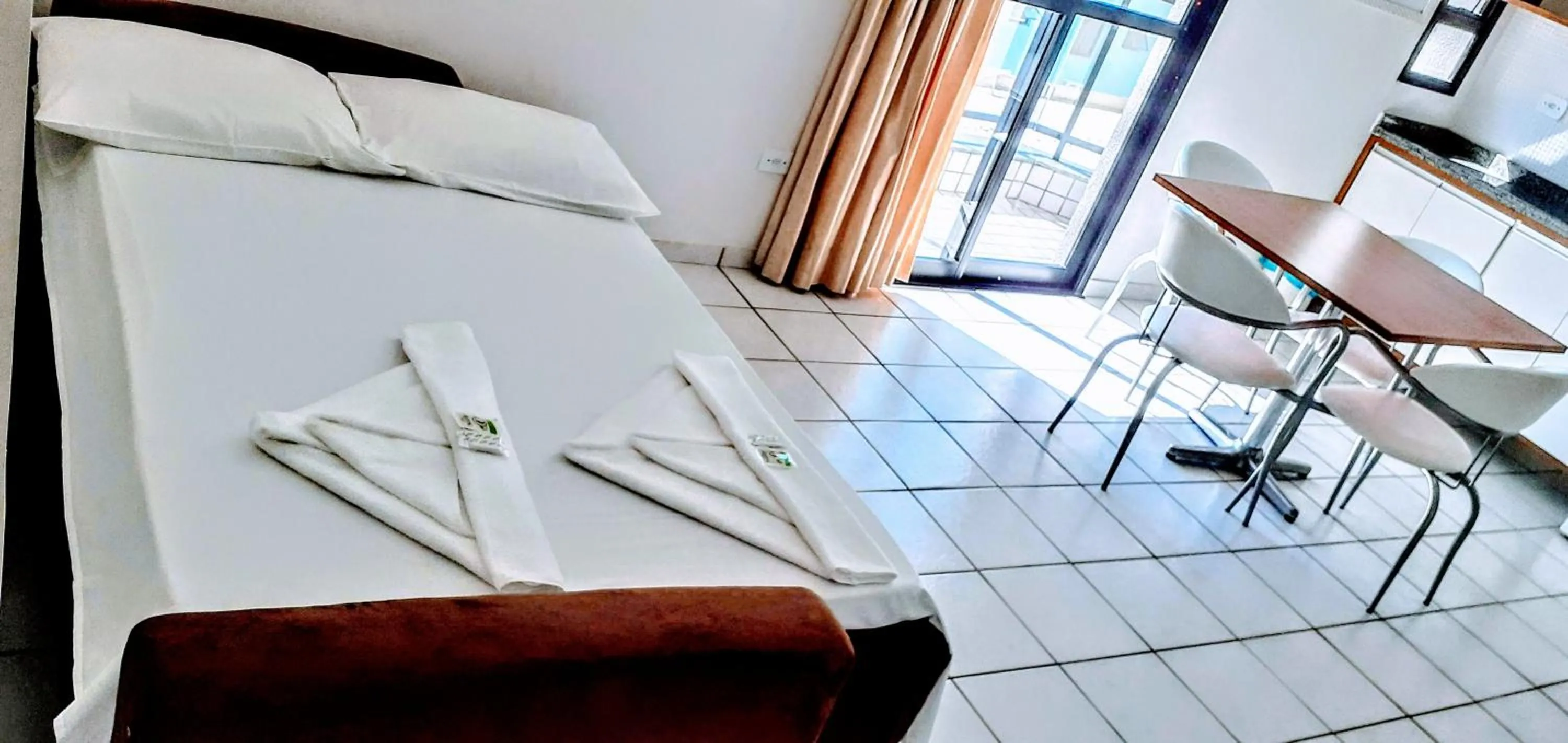 Bed in Hotel Jangada Flat