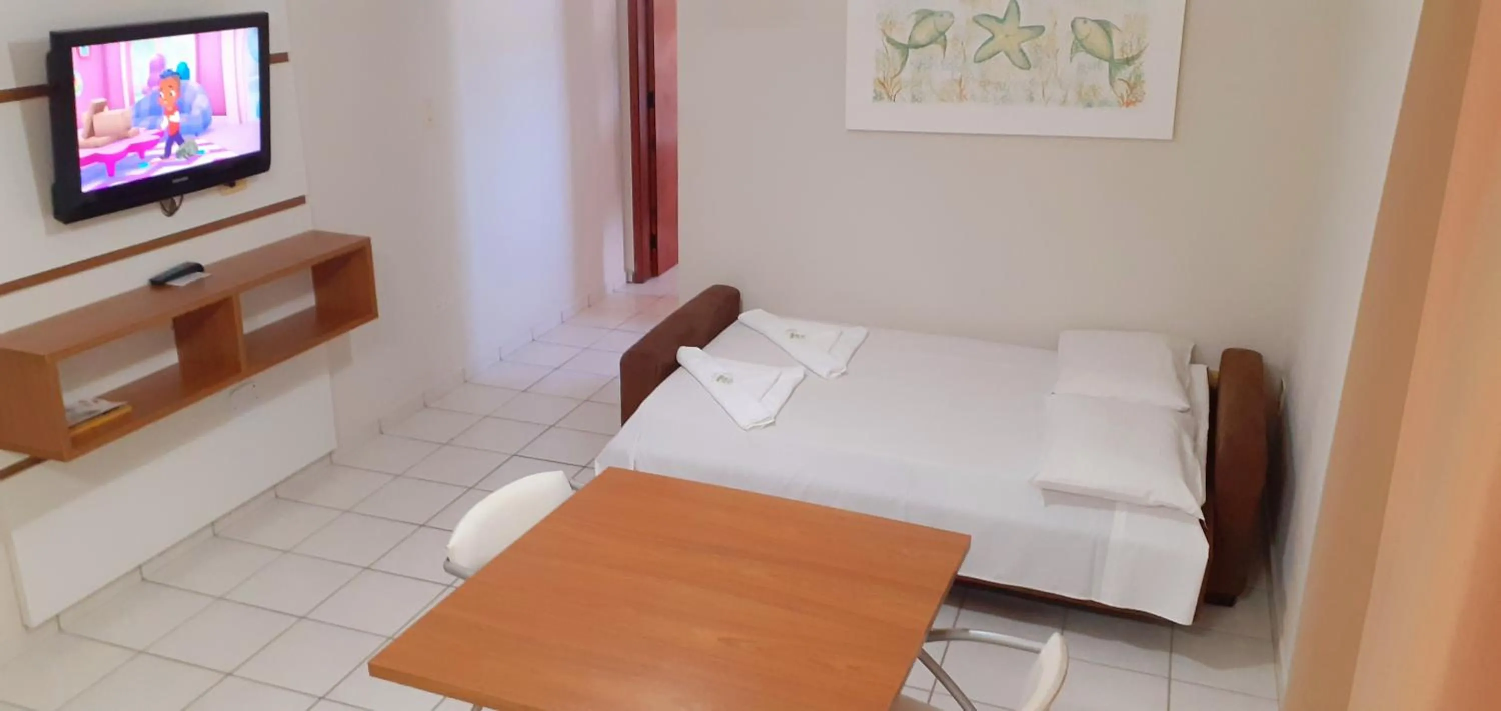 Bed in Hotel Jangada Flat